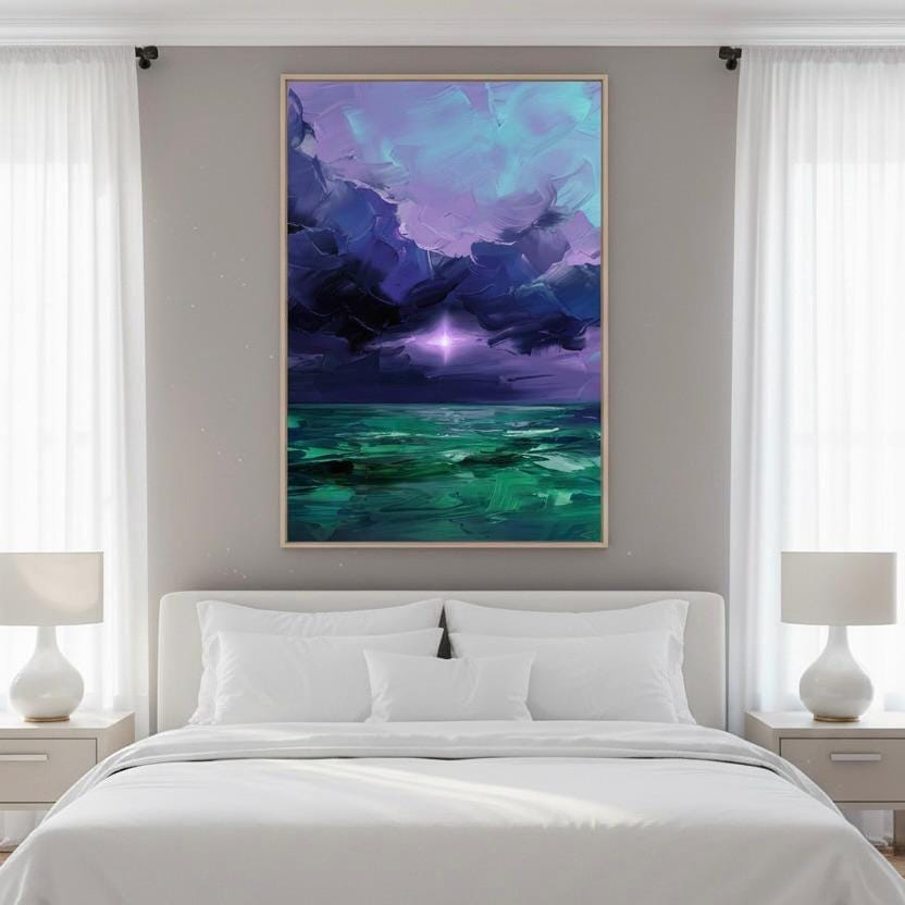 Sunset Sky Art Print - Vibrant Wall Decor With Dramatic Cloudscape Landscape