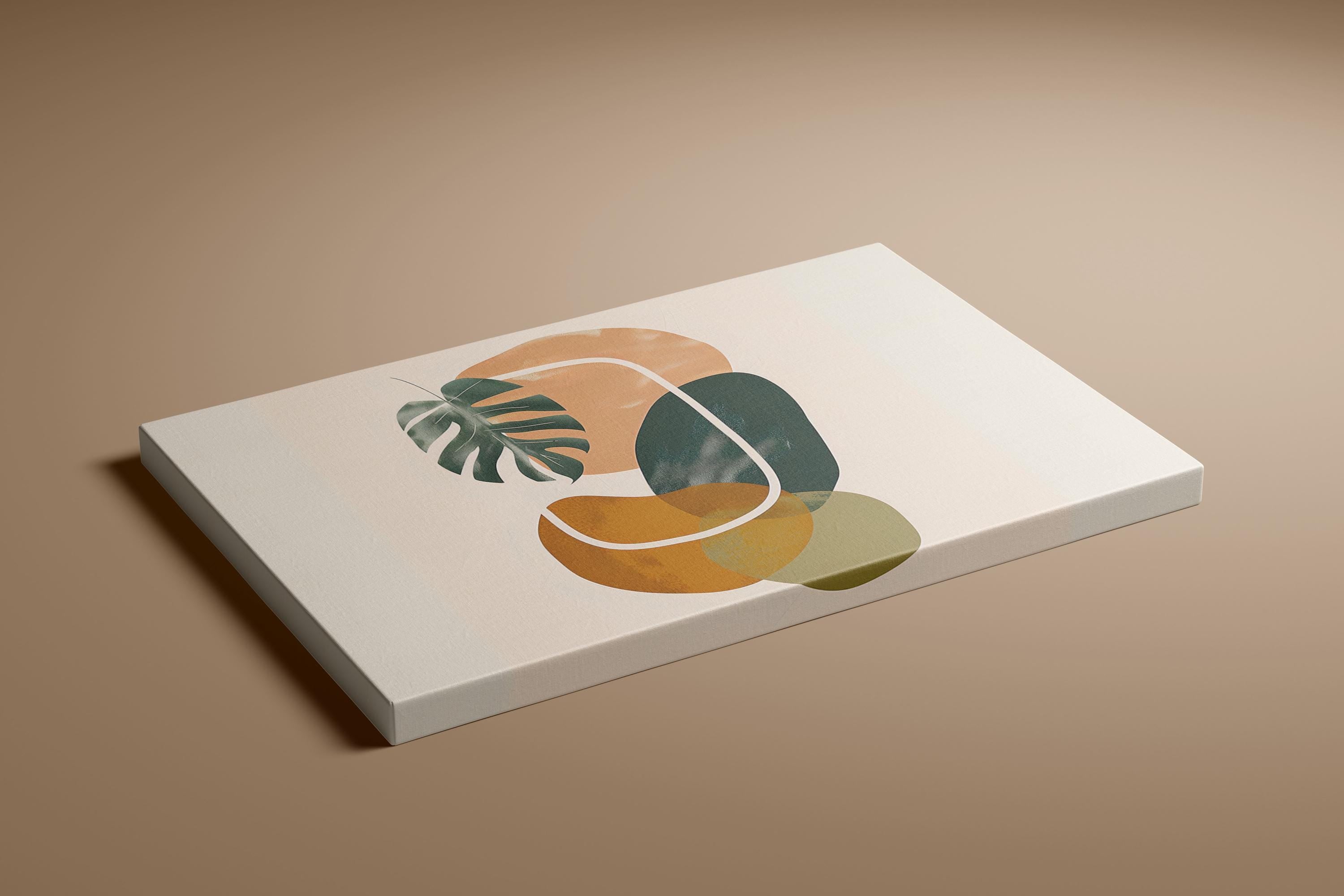 Tropical Rhythms: Mid-Century Modern Abstract Leaf Art | Boho Chic Wall Decor