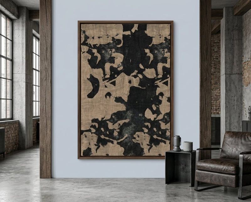 Abstract Charcoal and Sand Art