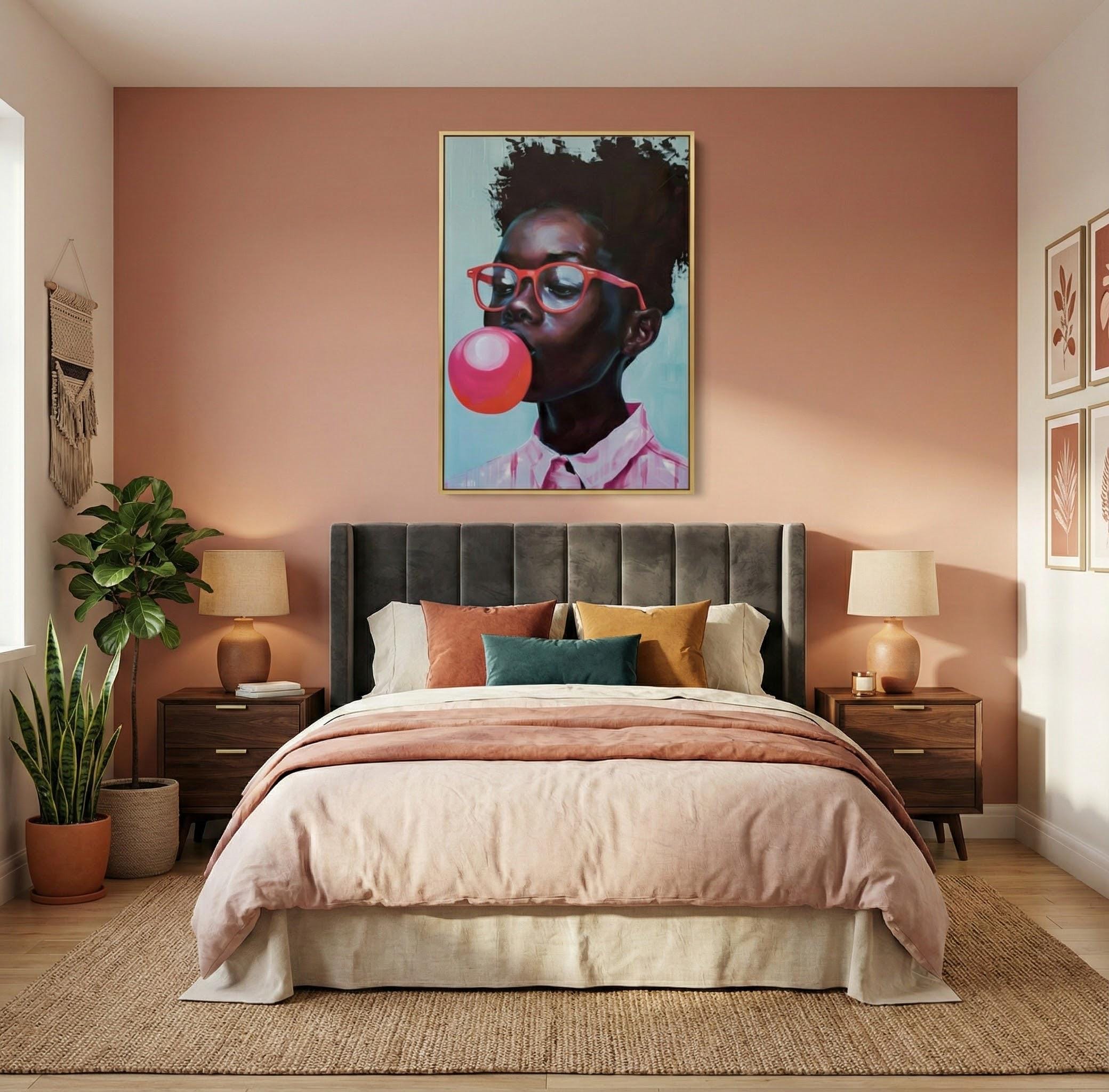 Bold Identity Print: Confident Girl with Glasses (Canvas or Matte Paper)