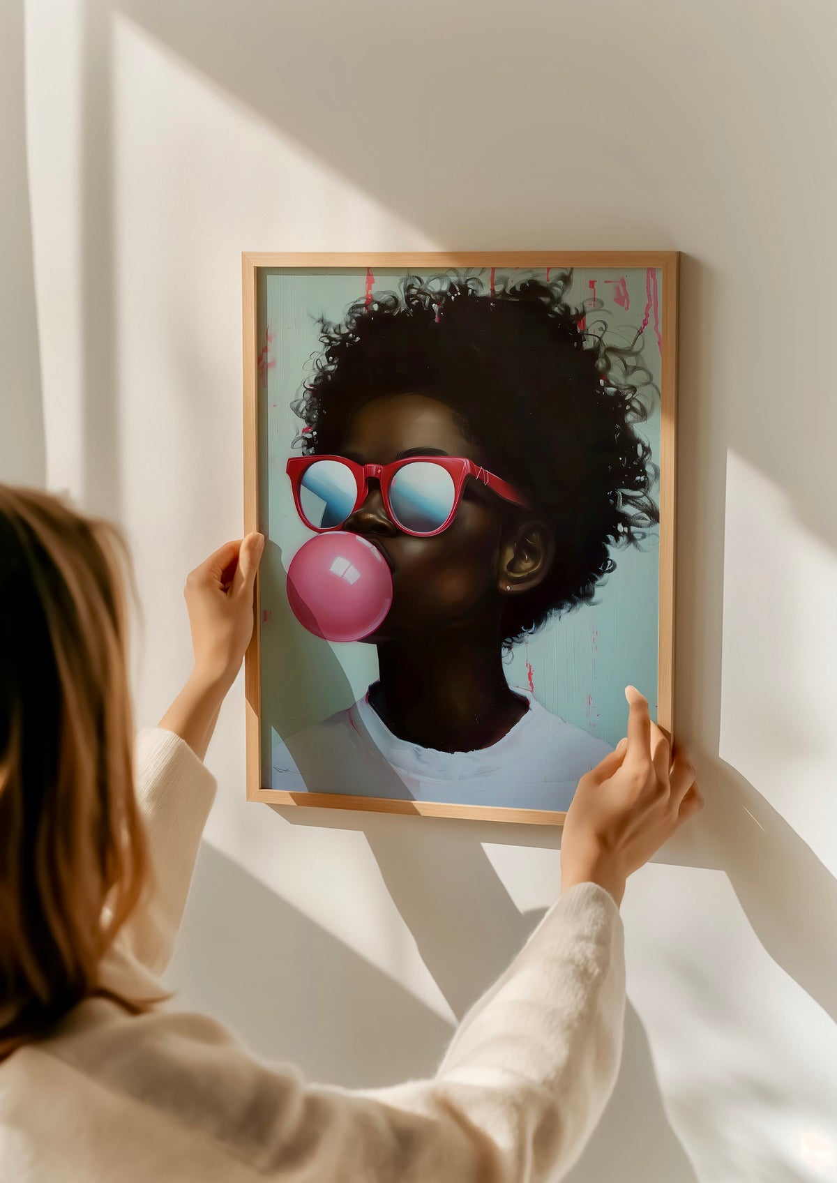 African American Portrait Art – Vibrant Wall Decor | Bold Identity Canvas Gallery Wrap — Digital Download