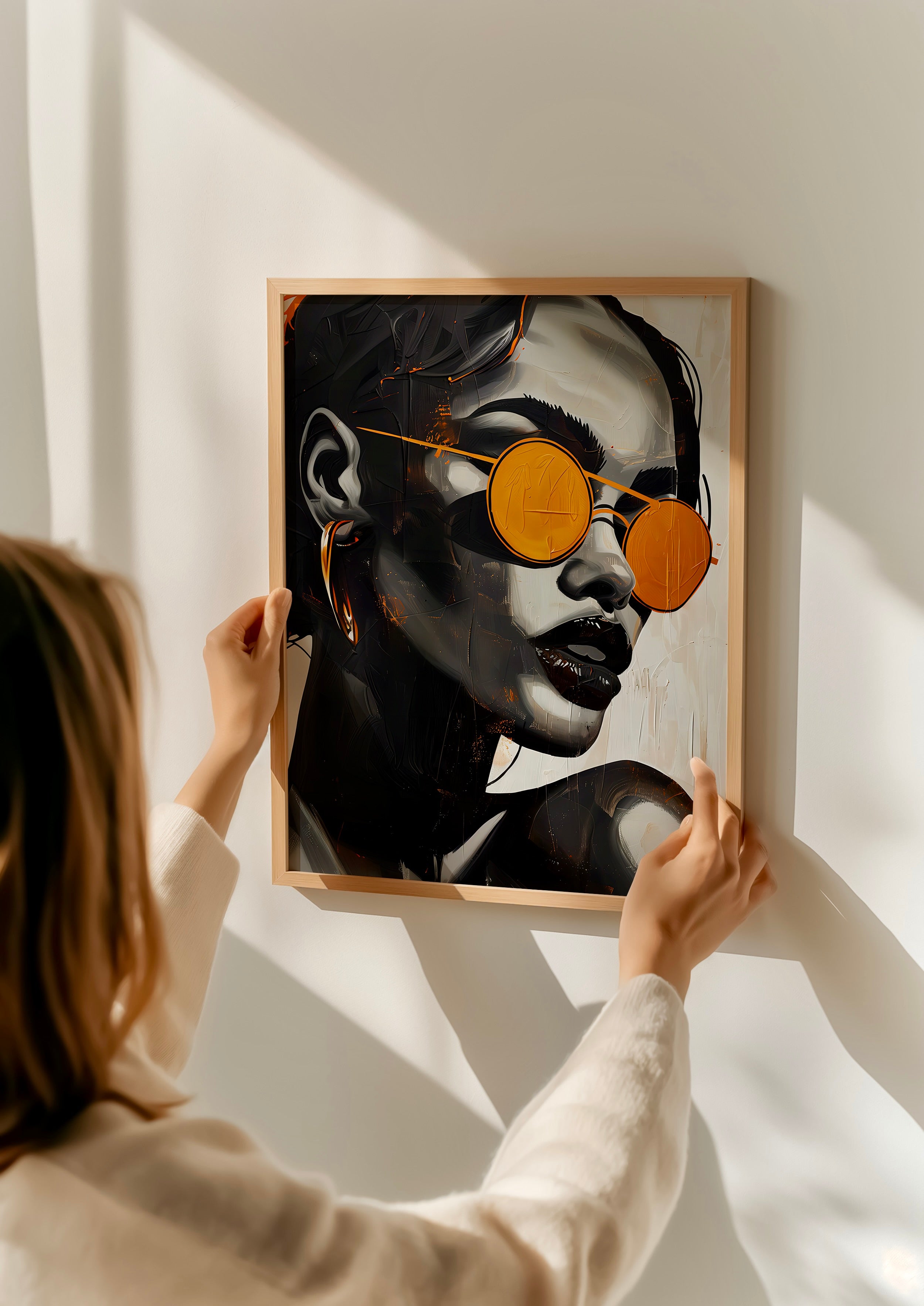 The Earthen Soul: Minimalist Black Woman Art | Modern Boho & Cultural Wall Decor