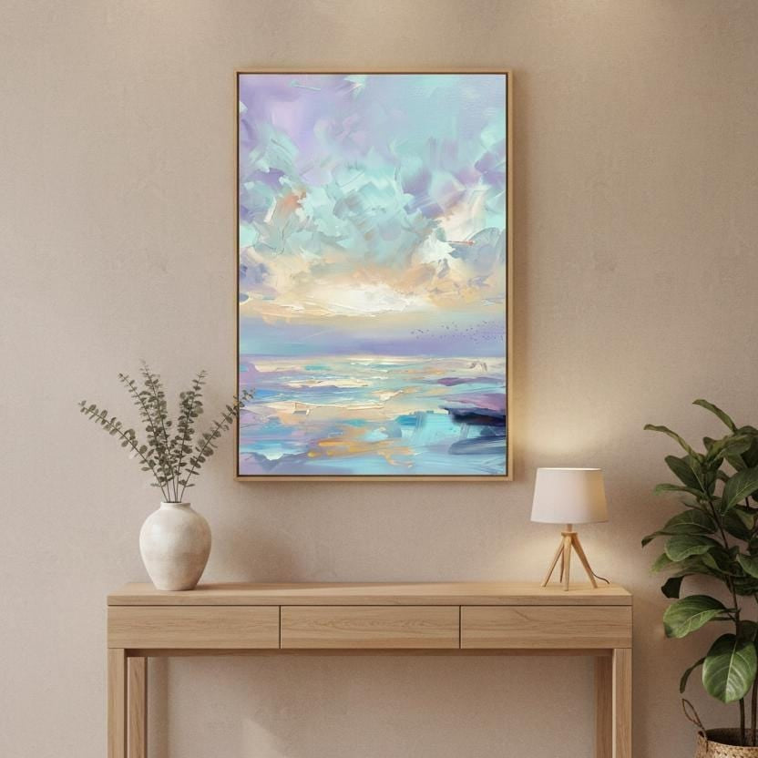 Sunset Sky Art Print - Vibrant Landscape Decor | Fiery Cloudscape Wall Art