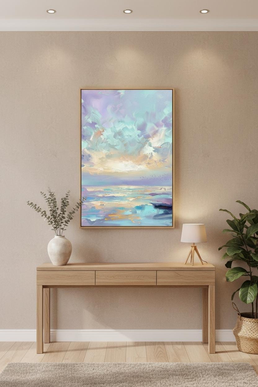 Sunset Sky Art Print - Vibrant Landscape Decor | Fiery Cloudscape Wall Art