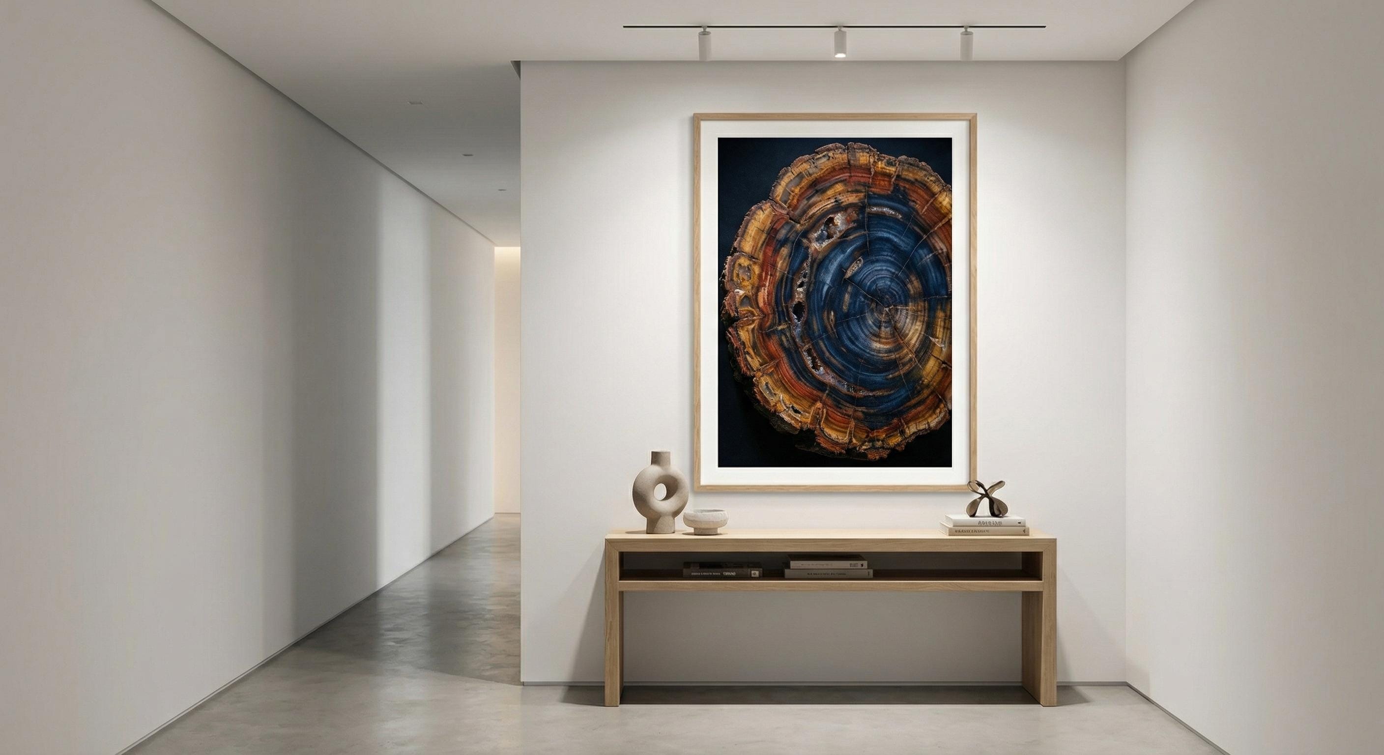 Petrified Wood Wall Art Print - Contemporary Abstract Design