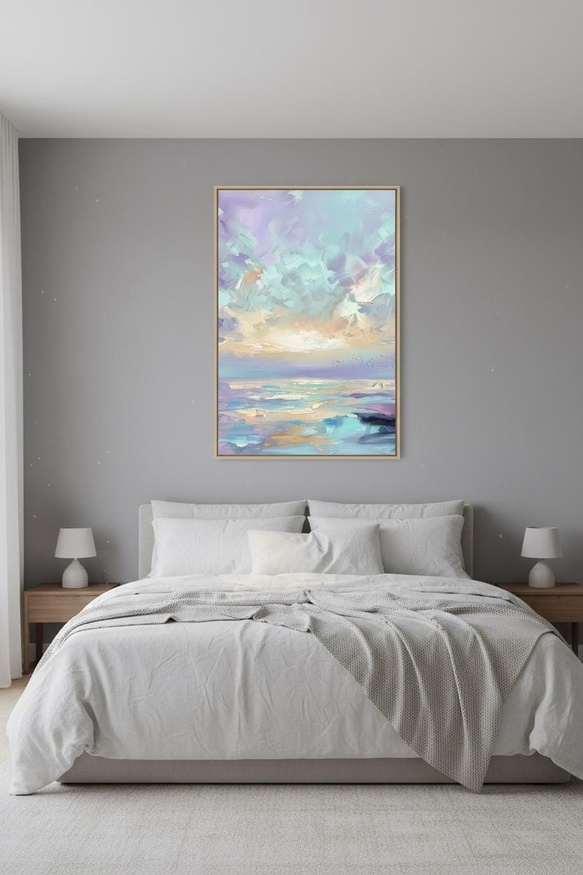 Sunset Sky Art Print - Vibrant Landscape Decor | Fiery Cloudscape Wall Art