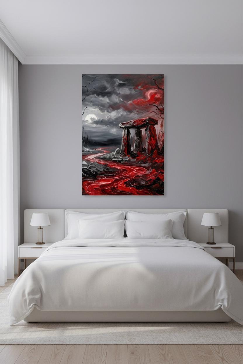 Gothic Castle Art - Moody Gothic Print Featuring Dark Architecture and Castle Ruins