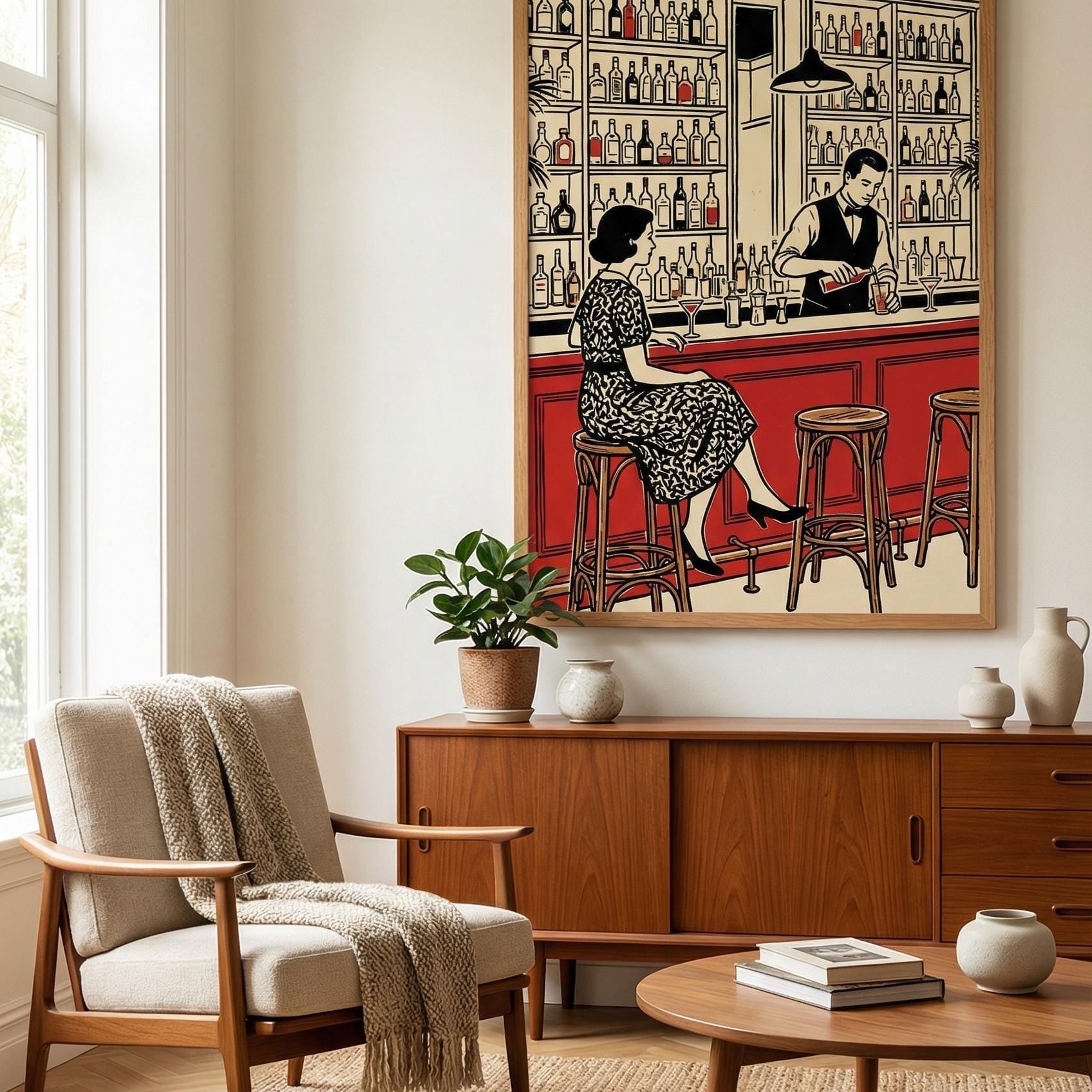 Bar Break Art Print: Home and Office Decor (Multiple Frame Choices)