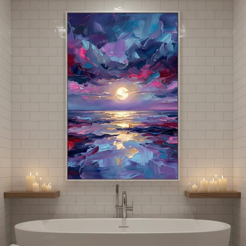 Sunset Sky Art Print – Vibrant Landscape Decor With Dramatic Cloudscape