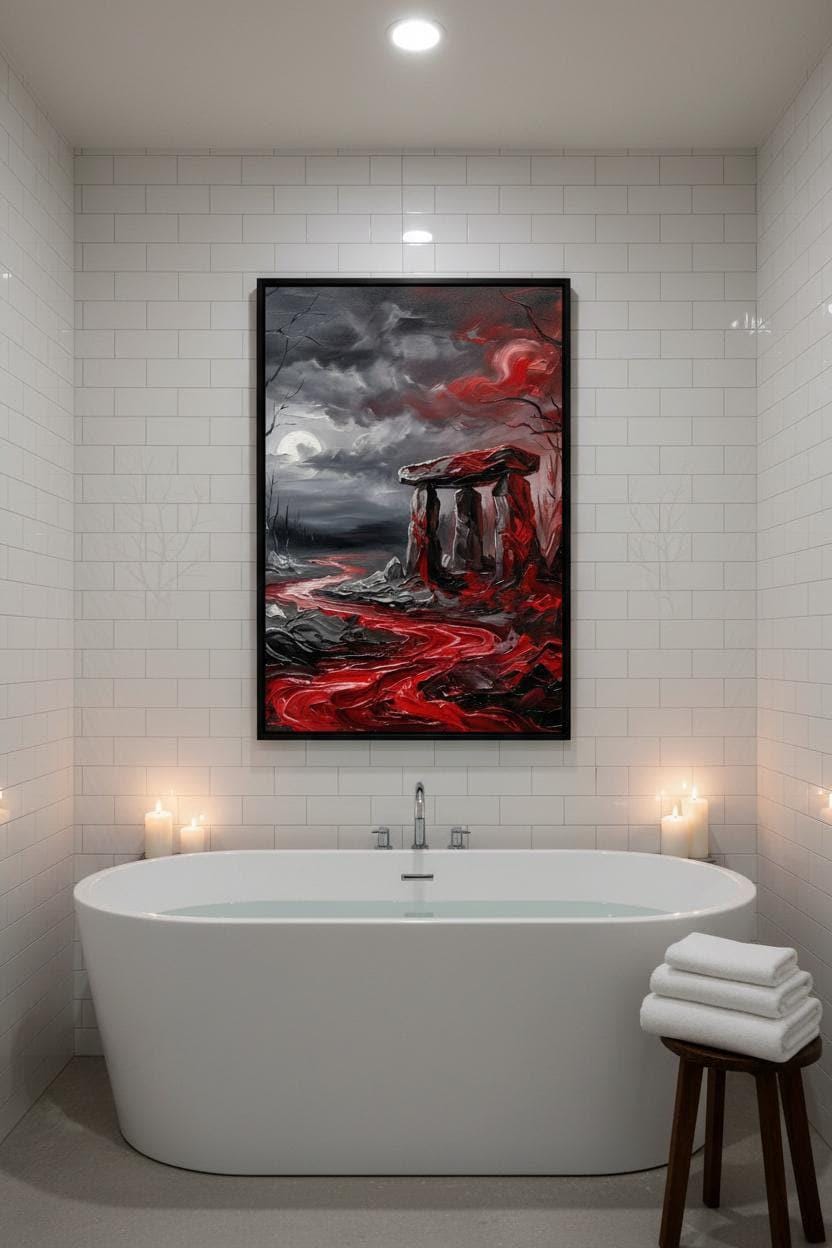 Gothic Castle Art - Moody Gothic Print Featuring Dark Architecture and Castle Ruins