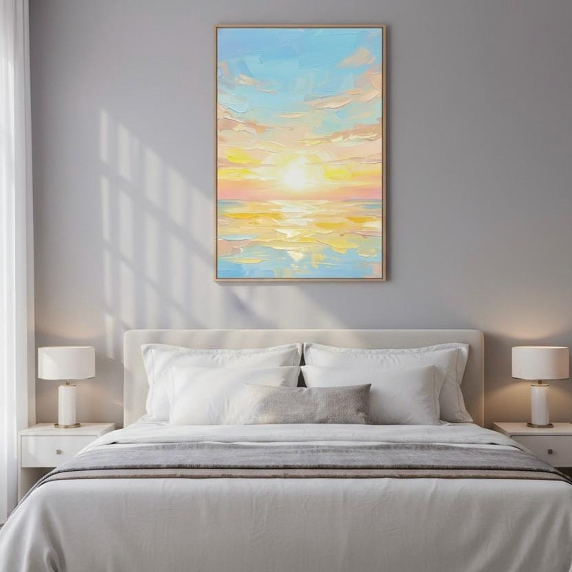 Sunset Sky Art Print - Vibrant Fiery Cloudscape for Modern Landscape Decor