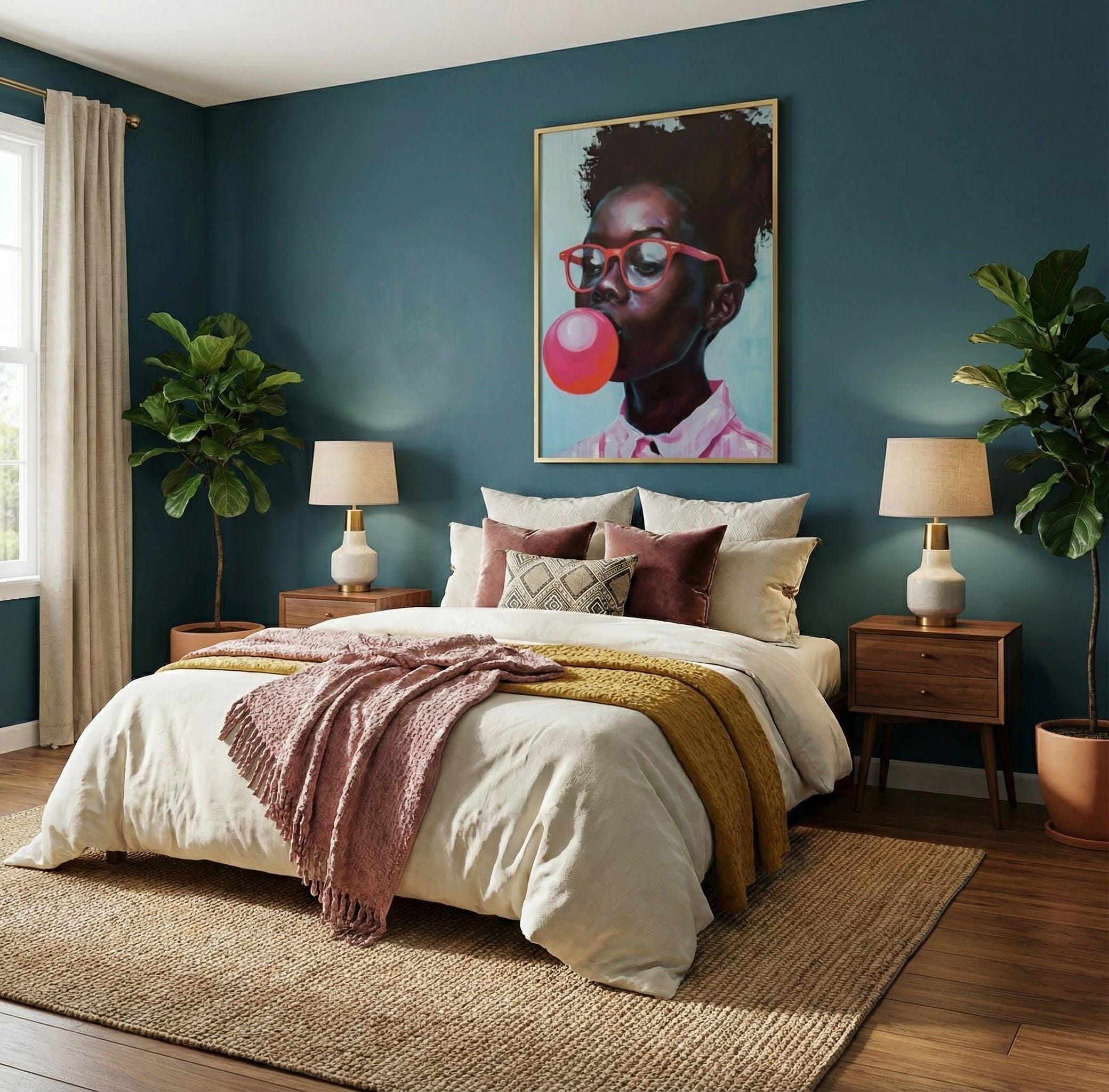Bold Identity Print: Confident Girl with Glasses (Canvas or Matte Paper)