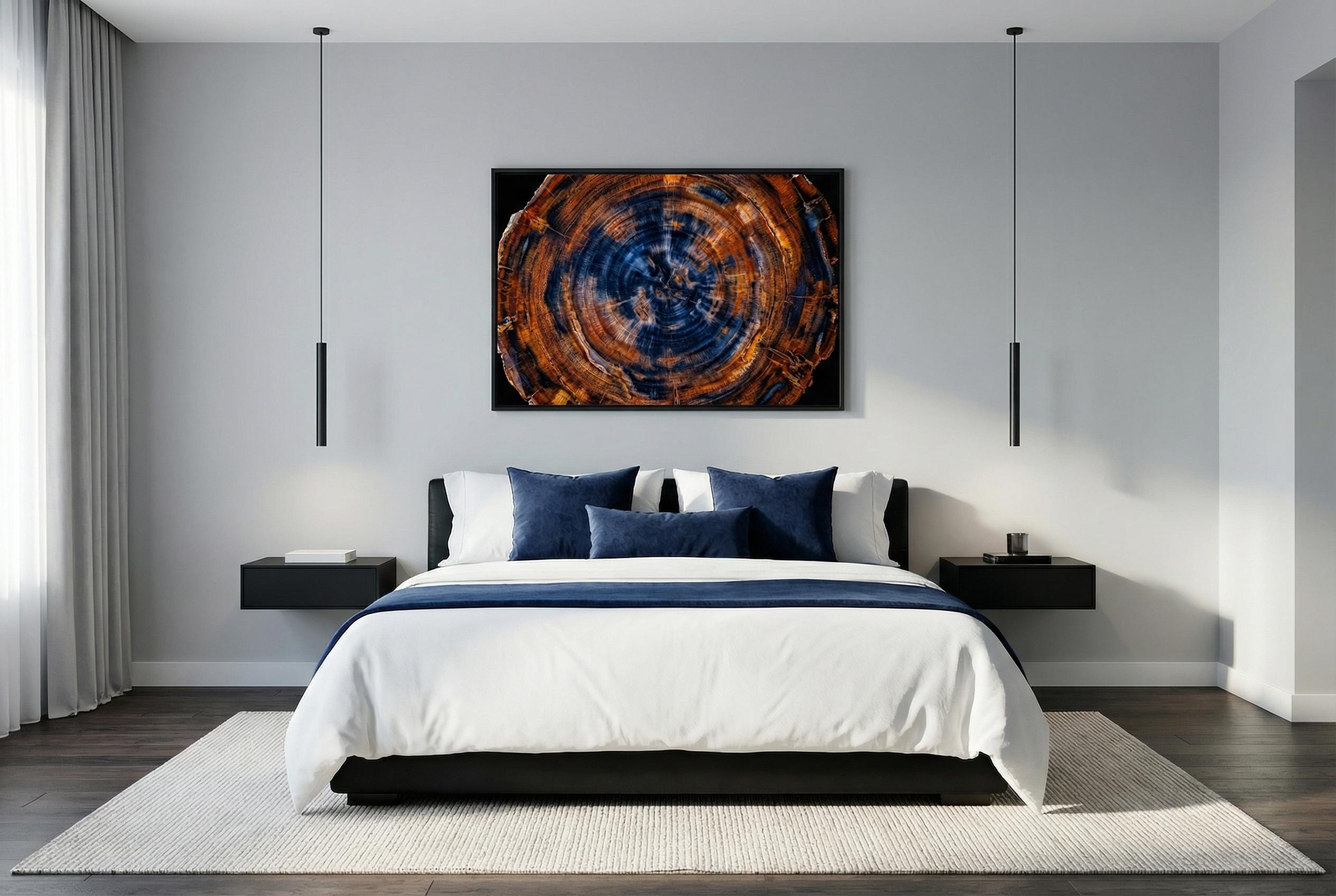 Petrified Wood Wall Art Print - Contemporary Abstract Design