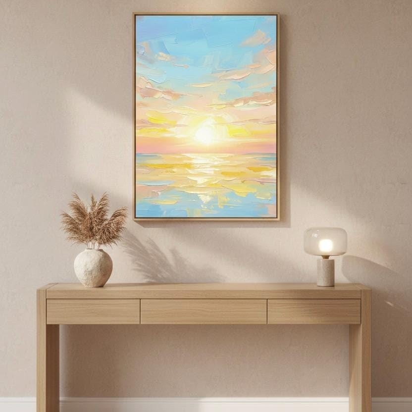 Sunset Sky Art Print - Vibrant Fiery Cloudscape for Modern Landscape Decor
