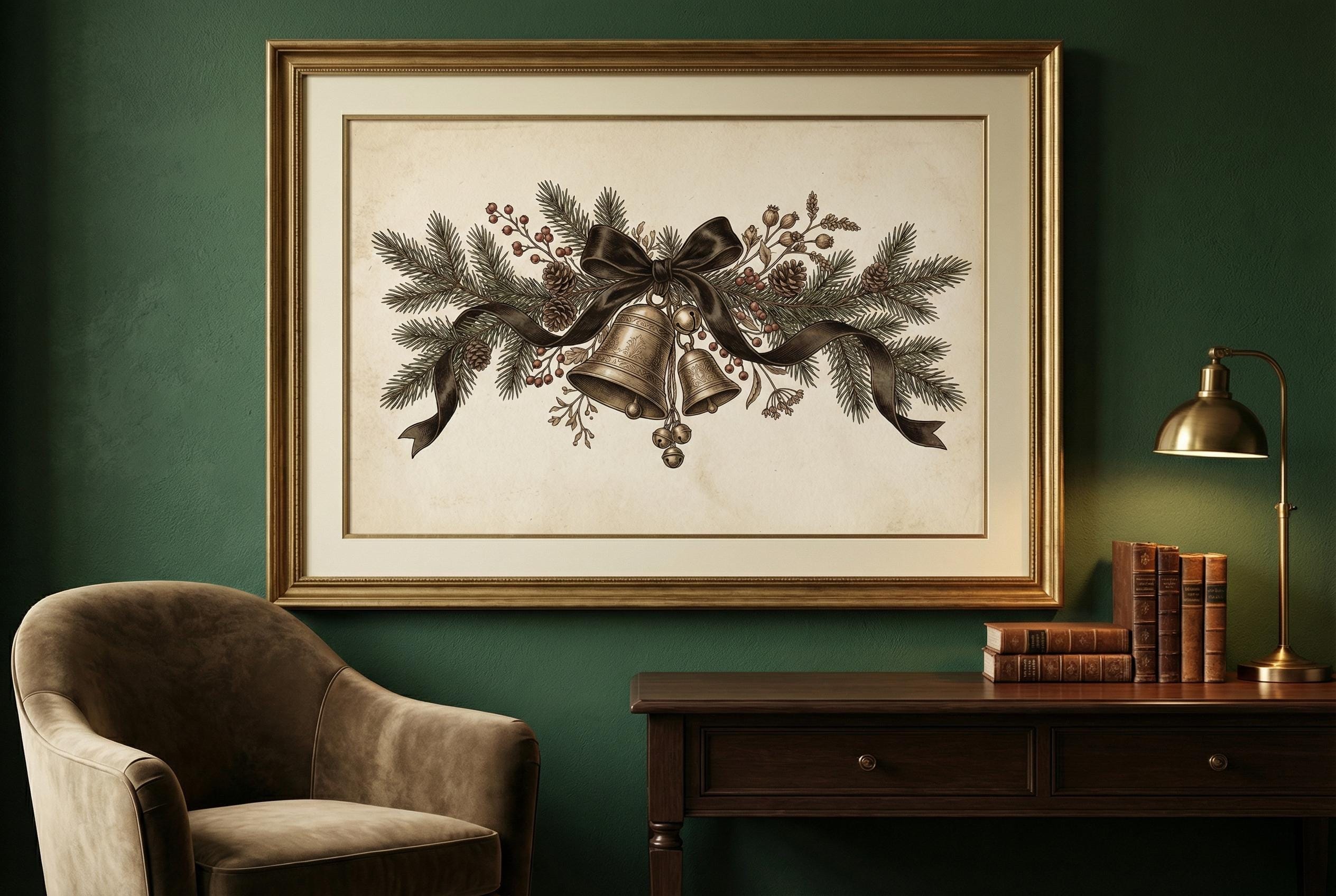 Jingle Bells Art Print: Holiday Wall Decor for Living Room