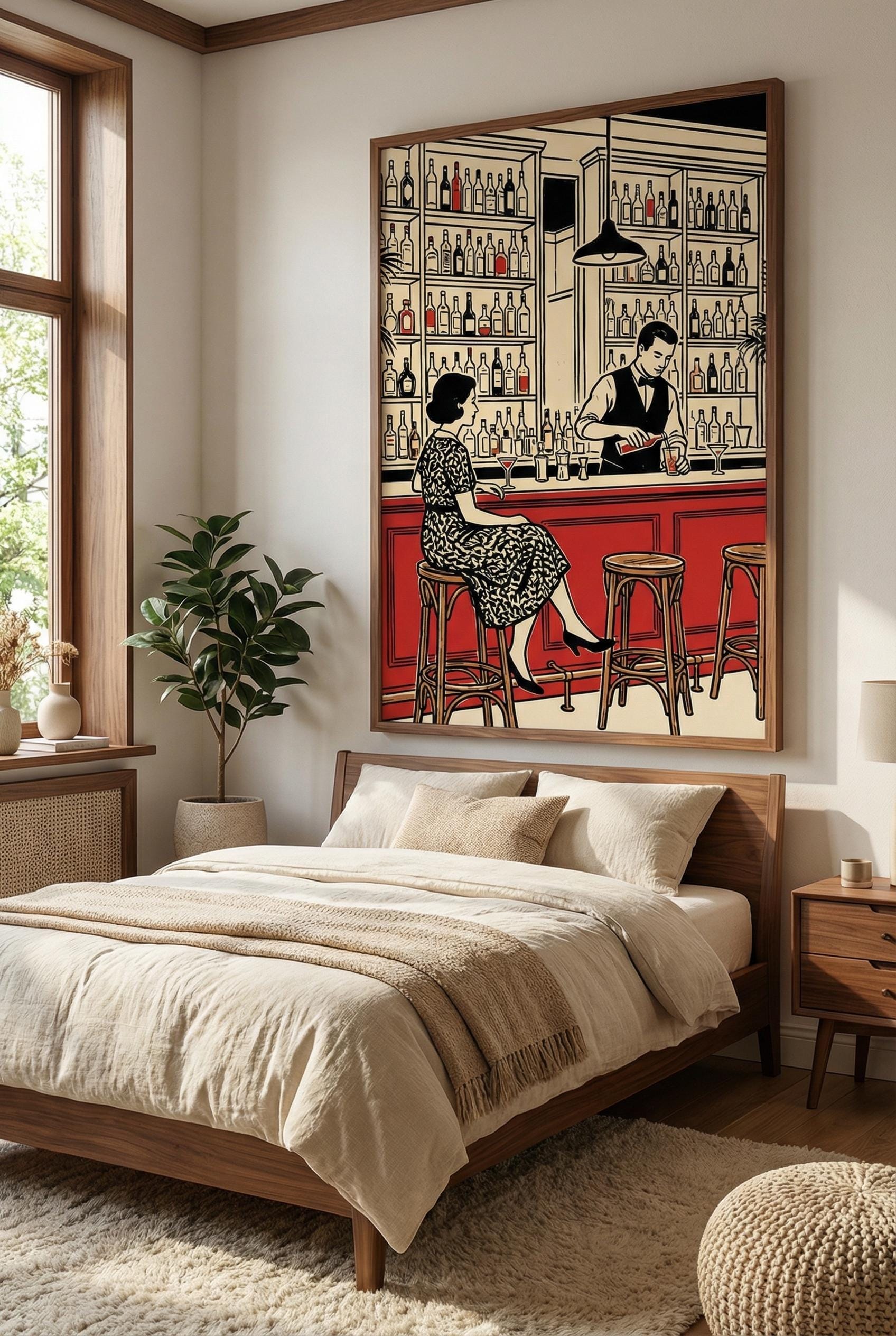 Bar Break Art Print: Home and Office Decor (Multiple Frame Choices)