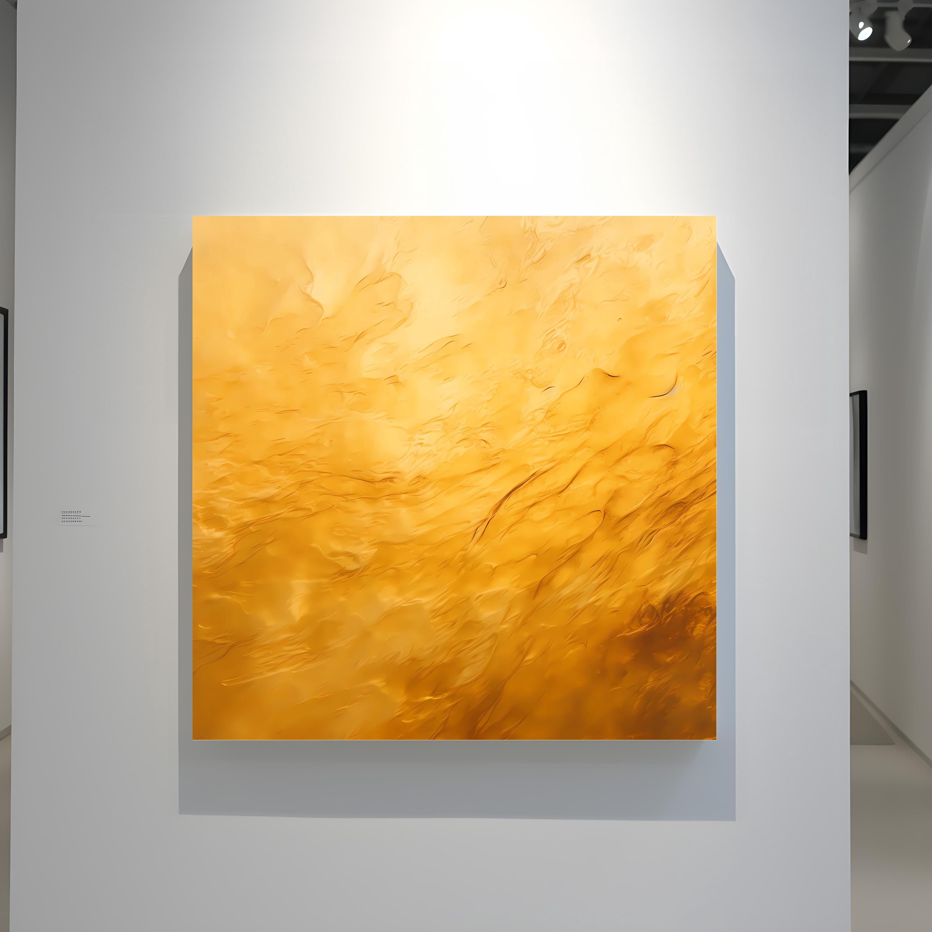 Golden Light Abstract: Ethereal Yellow & Gold Art Print | Modern & Luminous Wall Decor