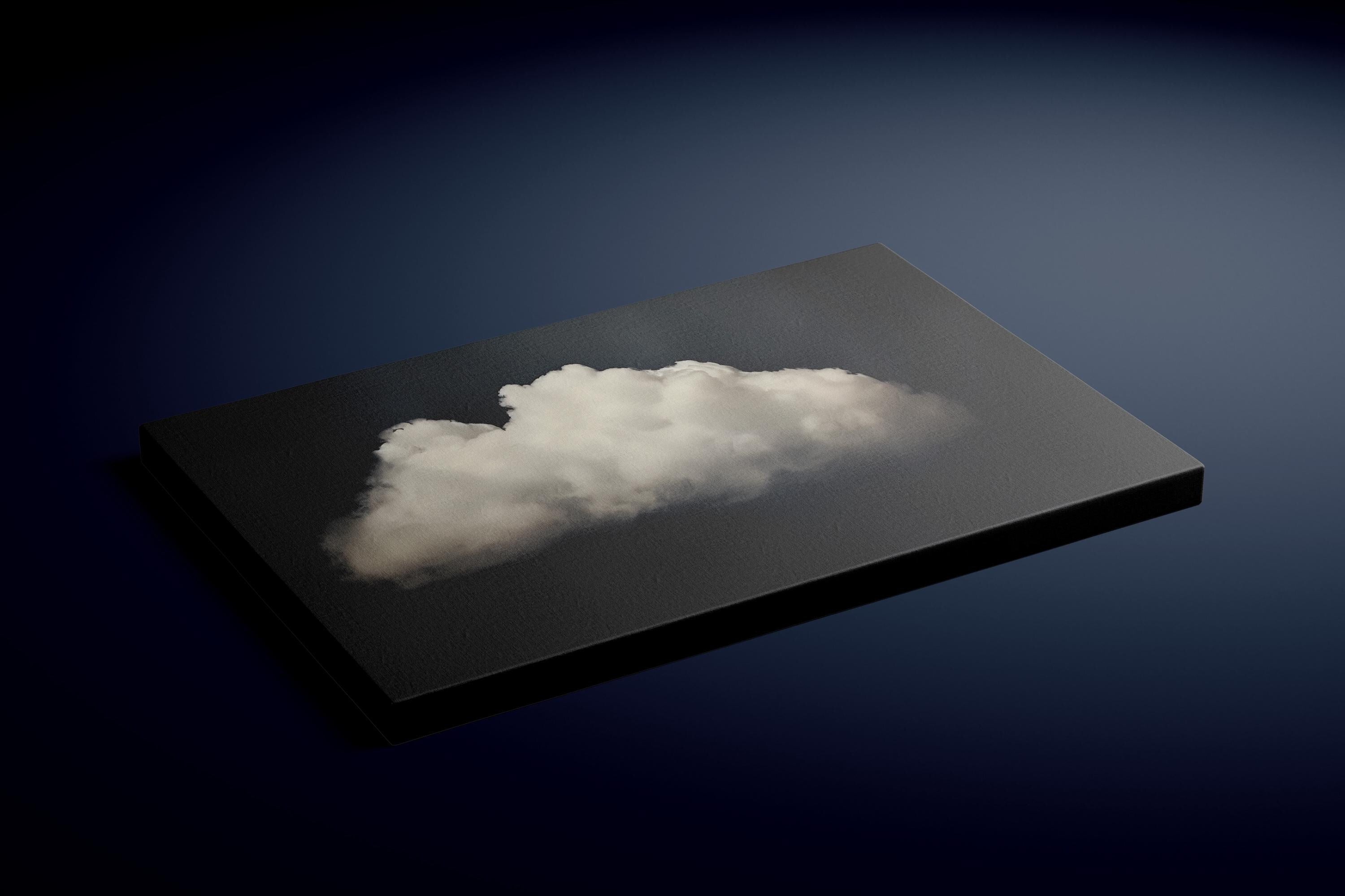 Shadow & Light: Vintage Moody Cloud Art Print | Minimalist Framed Wall Decor