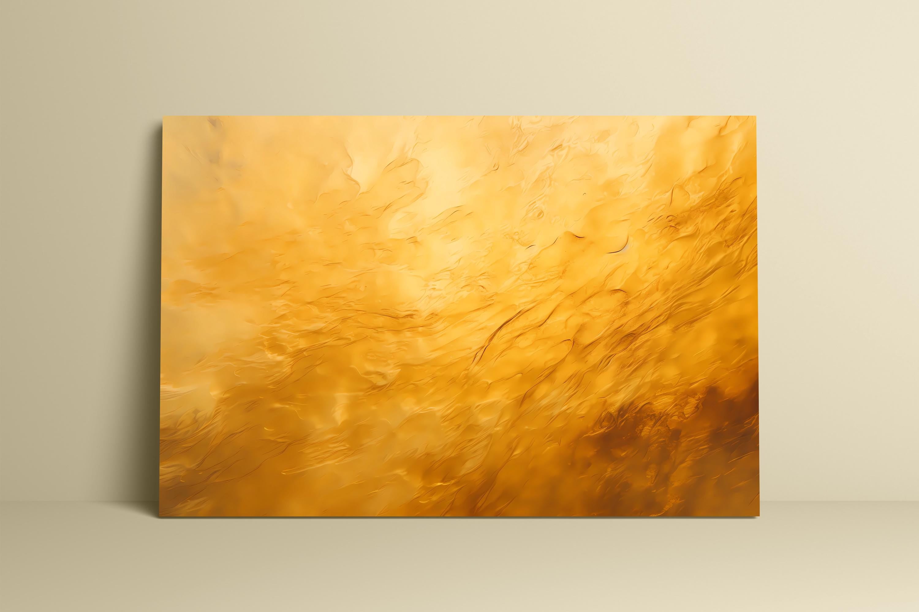 Golden Light Abstract: Ethereal Yellow & Gold Art Print | Modern & Luminous Wall Decor