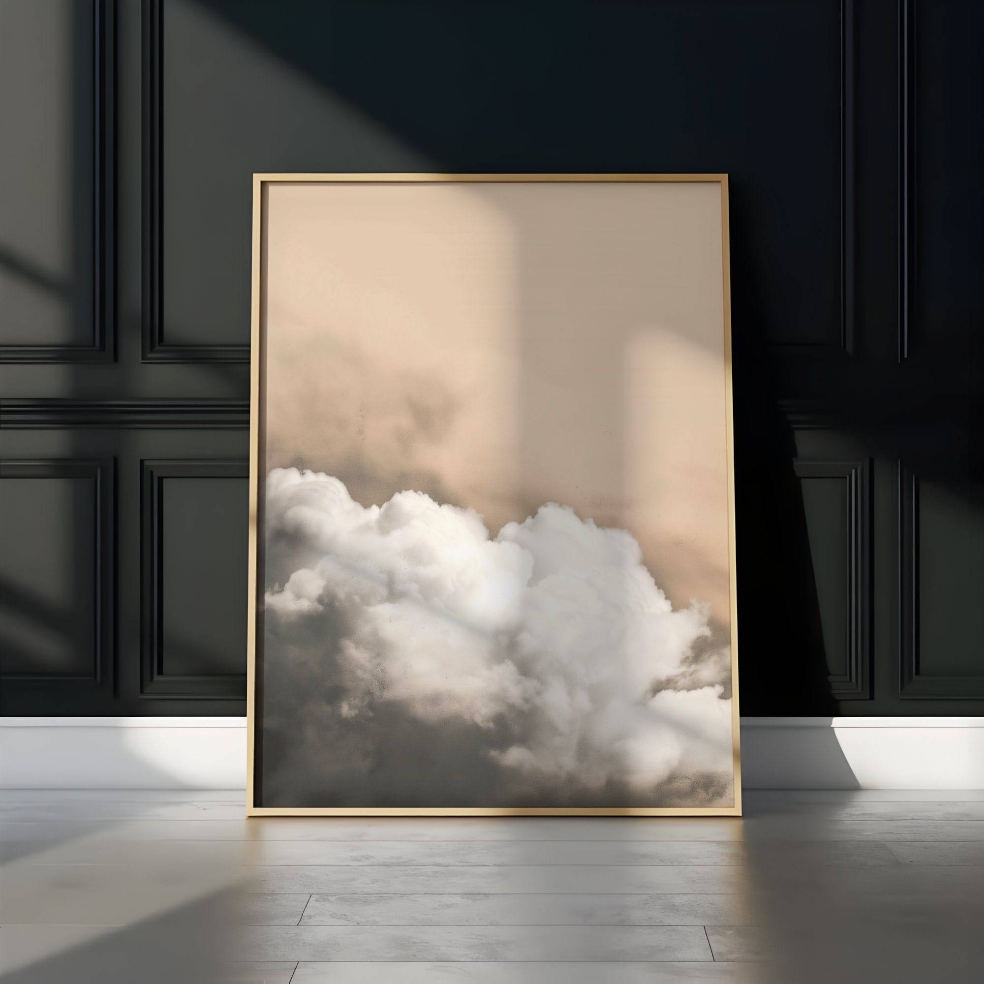 Minimalist Wall Art: Beige Clouds Abstract - Soft, Serene Decor