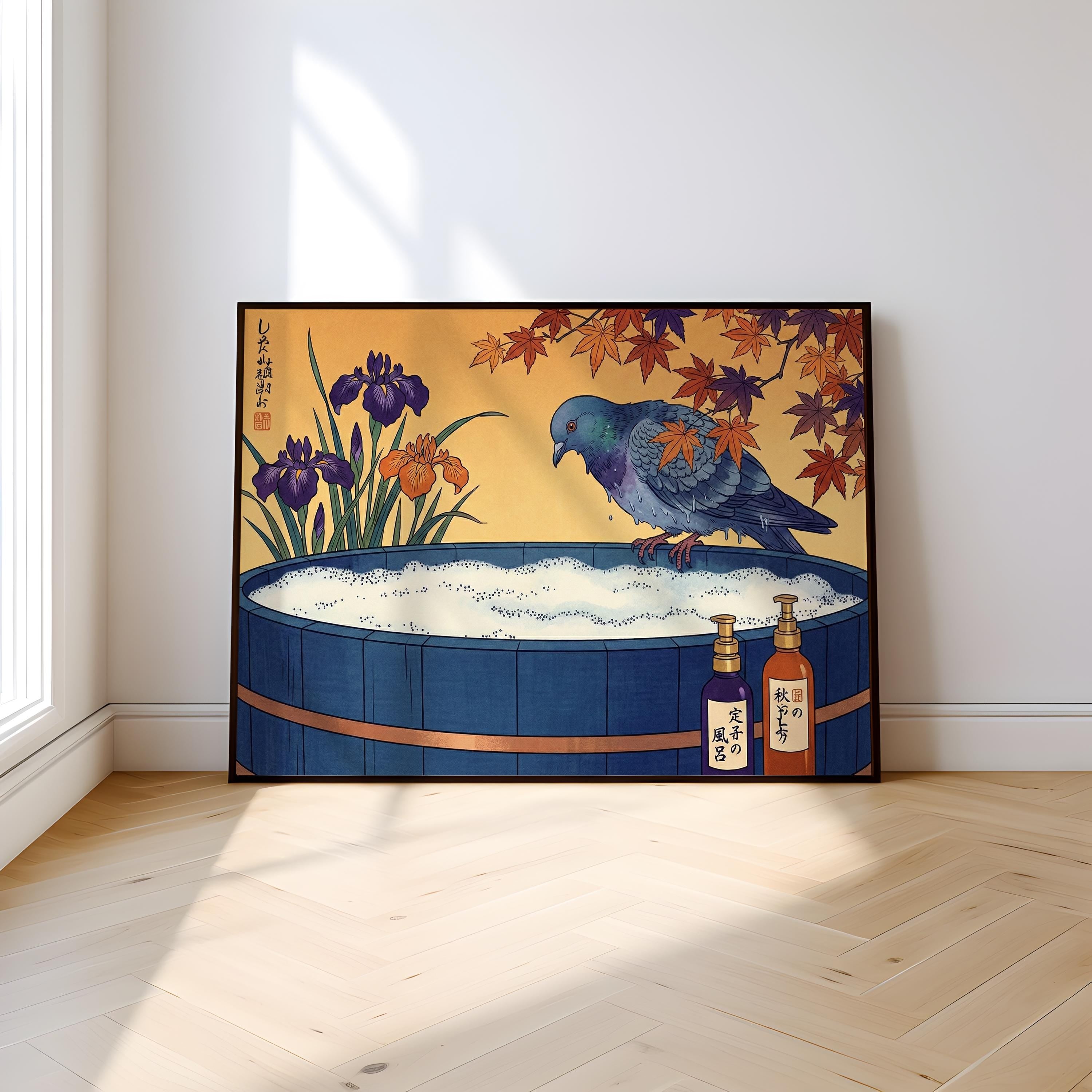 Food Wall Art: Hot Dog and Wine - Humorous Kitchen Decor