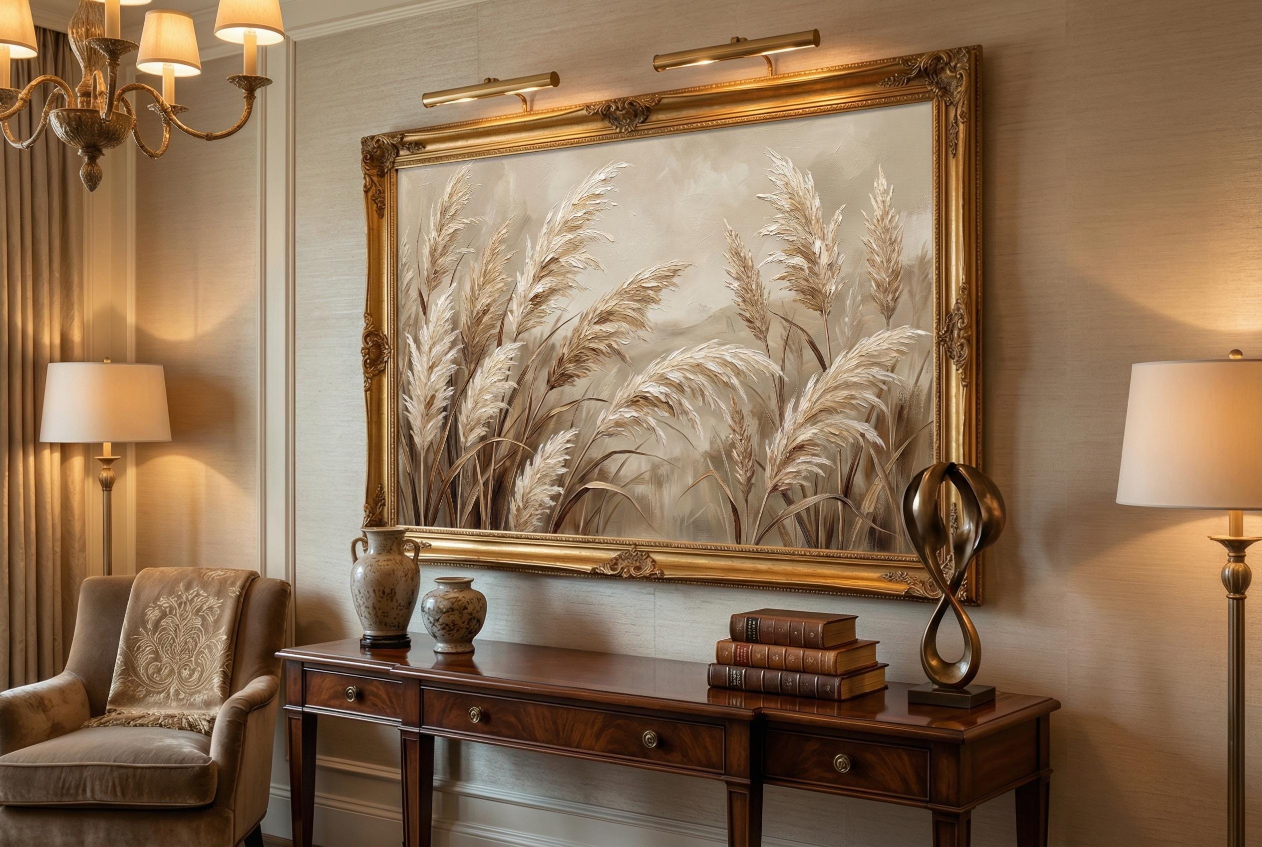 Wall Art Print: Soft Beige Landscape - Matte or Canvas Options