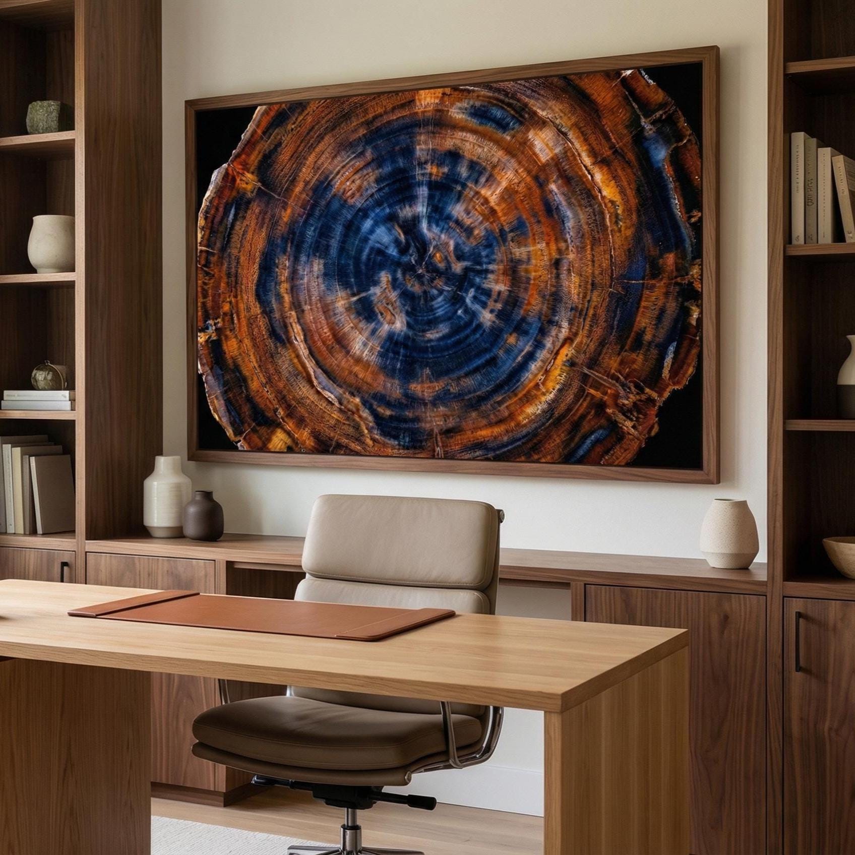 Petrified Wood Wall Art Print - Contemporary Abstract Design