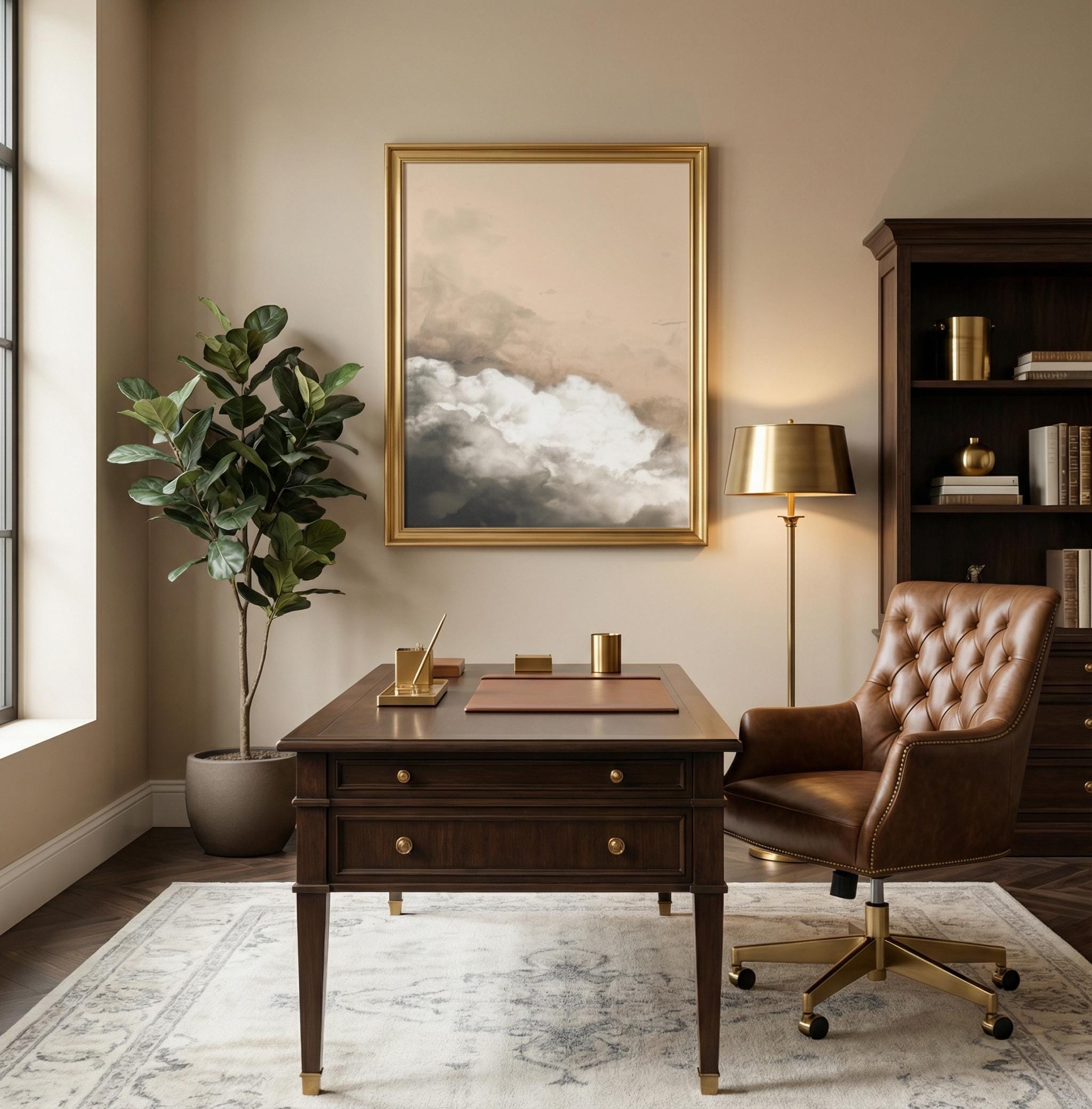 Minimalist Wall Art: Beige Clouds Abstract - Soft, Serene Decor
