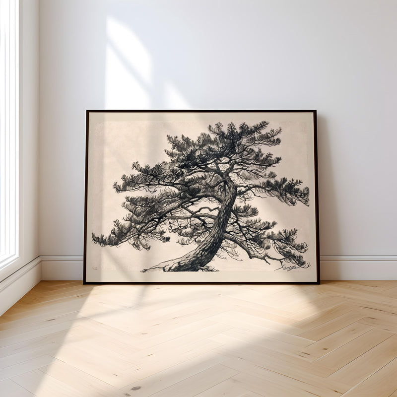 Japanese Woman Portrait – Elegant Geisha Art Print | Traditional Floral Wall Decor