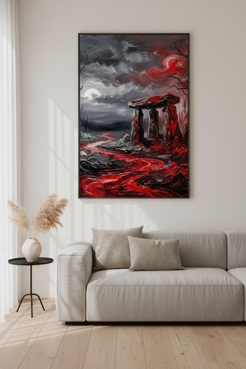 Gothic Castle Art - Moody Gothic Print Featuring Dark Architecture and Castle Ruins