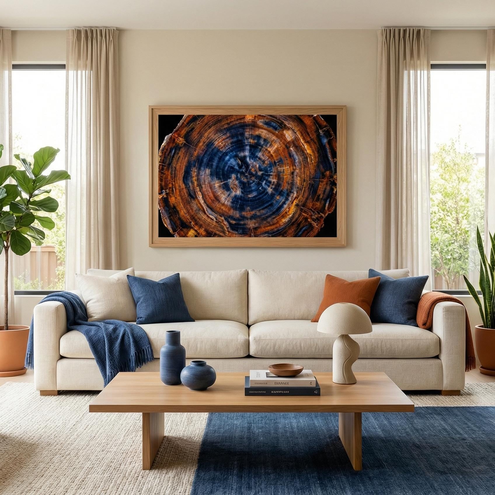 Petrified Wood Wall Art Print - Contemporary Abstract Design