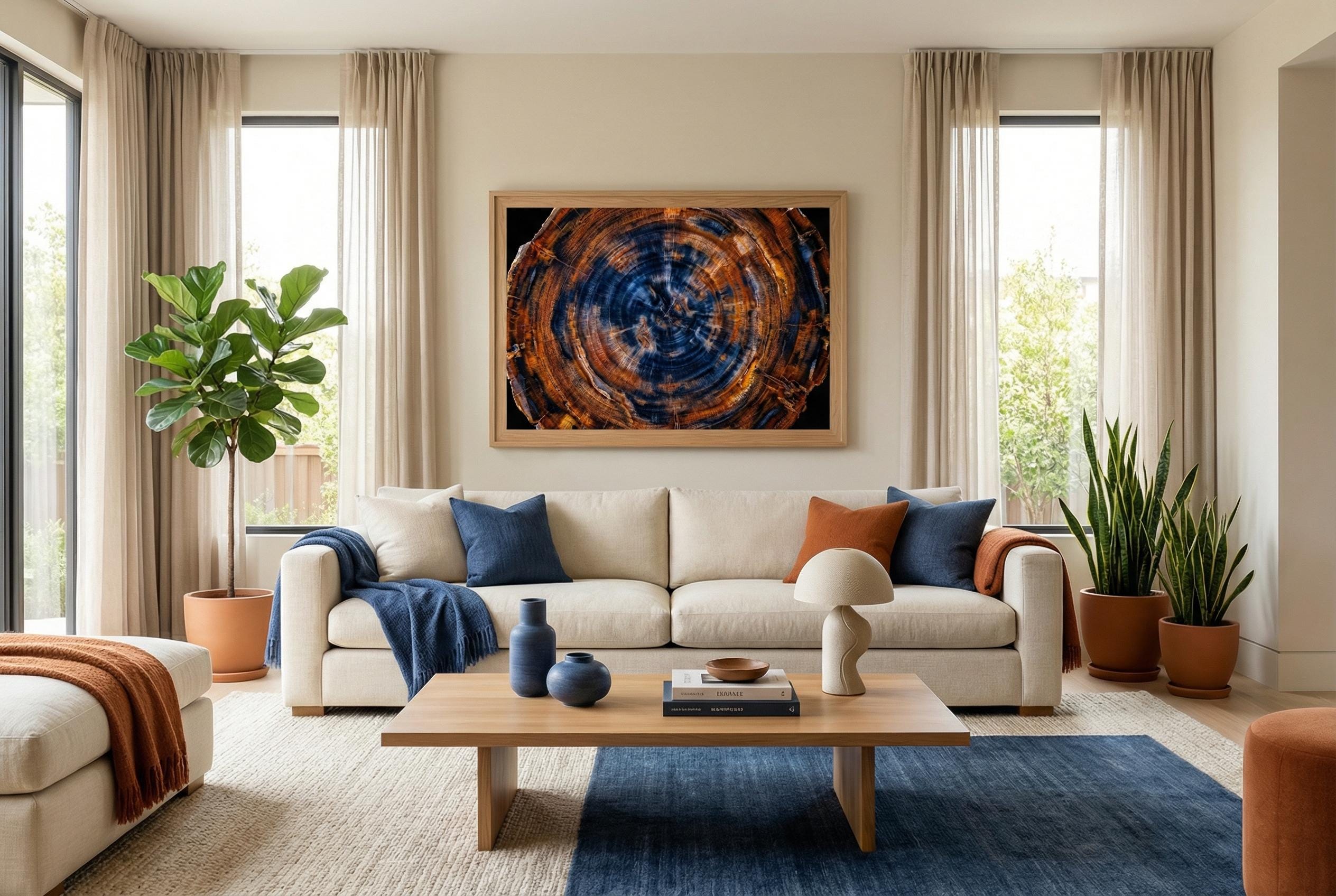 Petrified Wood Wall Art Print - Contemporary Abstract Design