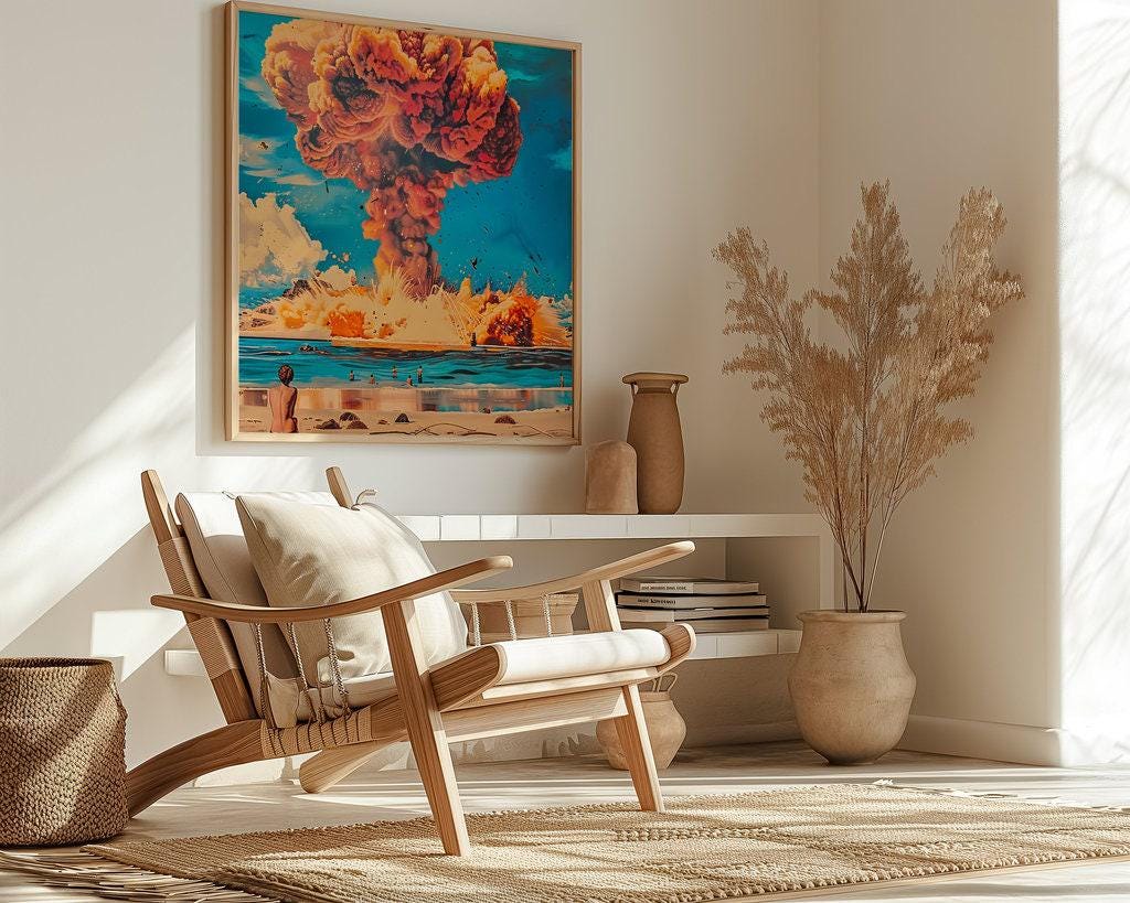 The Sublime Event: Cinematic Nuclear Cloud Canvas Art | Powerful & Thought-Provoking Wall Decor