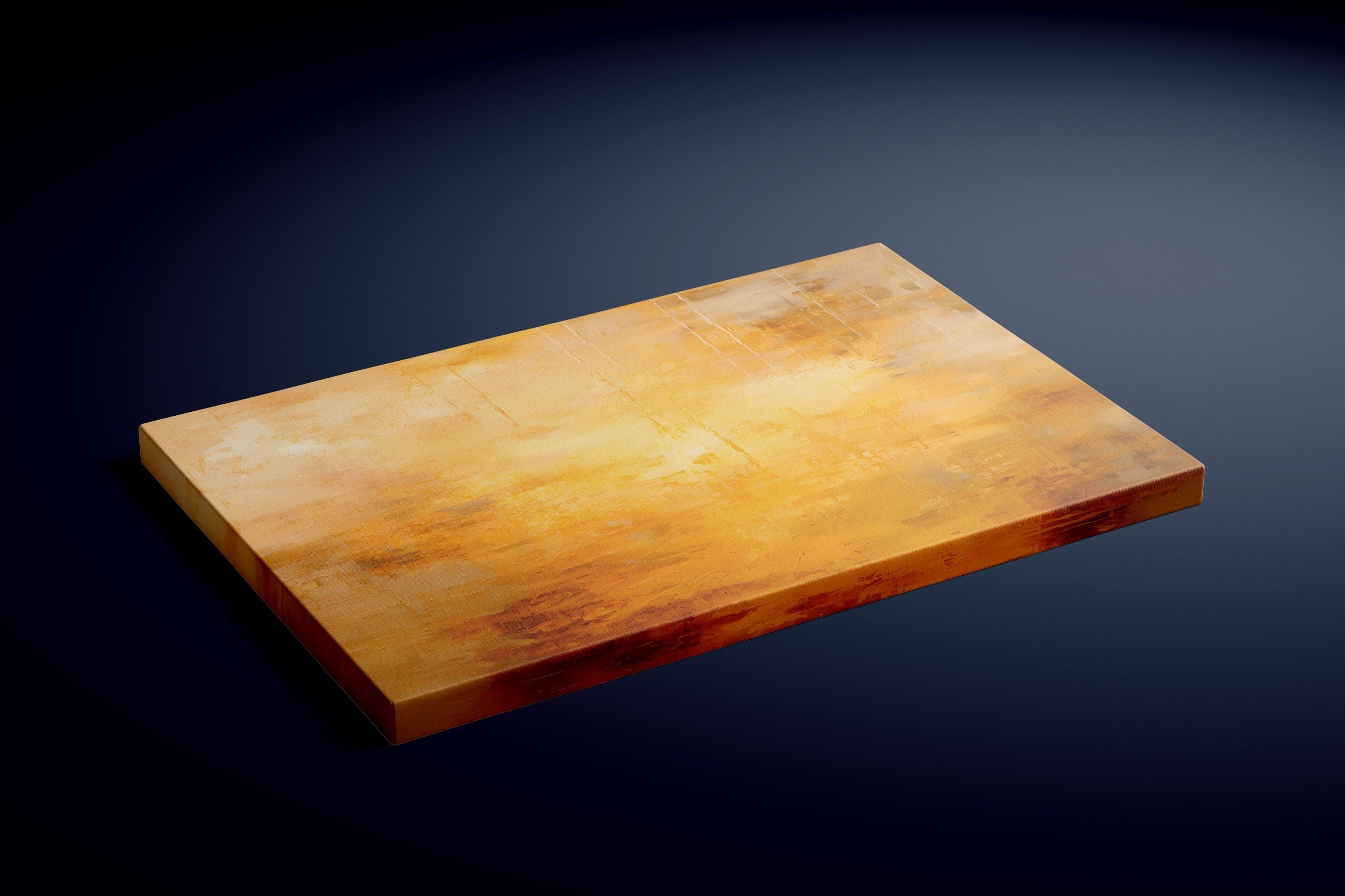 Abstract Wall Art: Gold and Yellow Sunlight - Modern Farmhouse Style