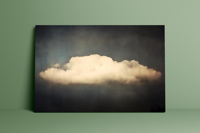 Vintage Moody Cloud Art – Minimalist Wall Decor | Serene Canvas Gallery Wrap