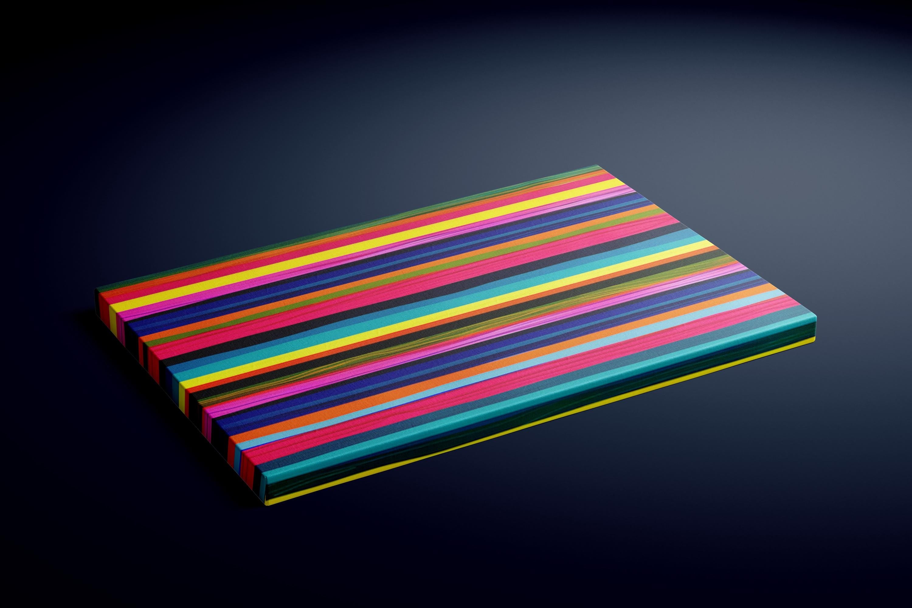 Vibrant Harmony: Modern Abstract Striped Canvas Art | Bold & Colorful Wall Decor