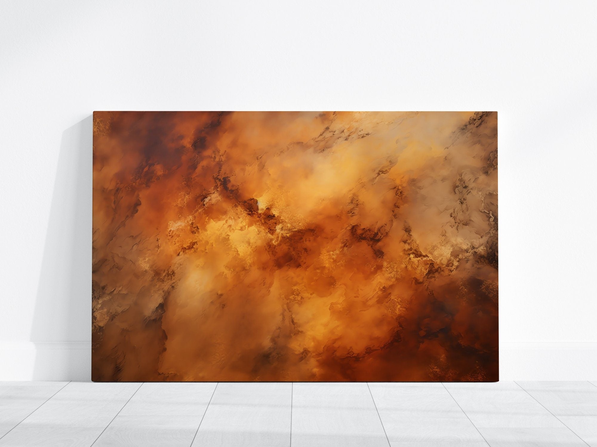 Earthen Harmony: Abstract Earth-Tone Art Print | Grounding & Serene Framed Wall Decor