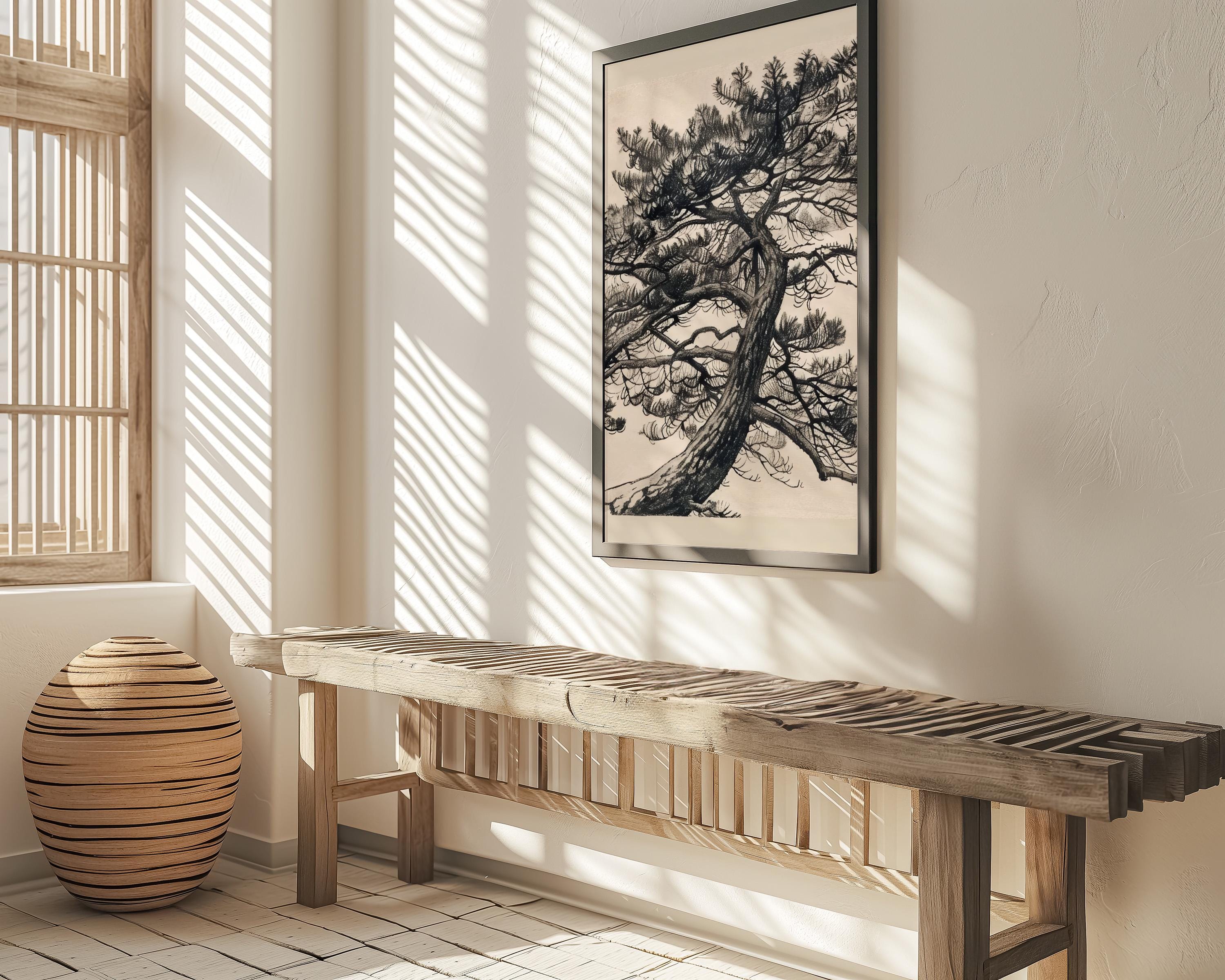 The Geisha's Gaze: Elegant Japanese Woman Portrait | Traditional Floral Art Decor