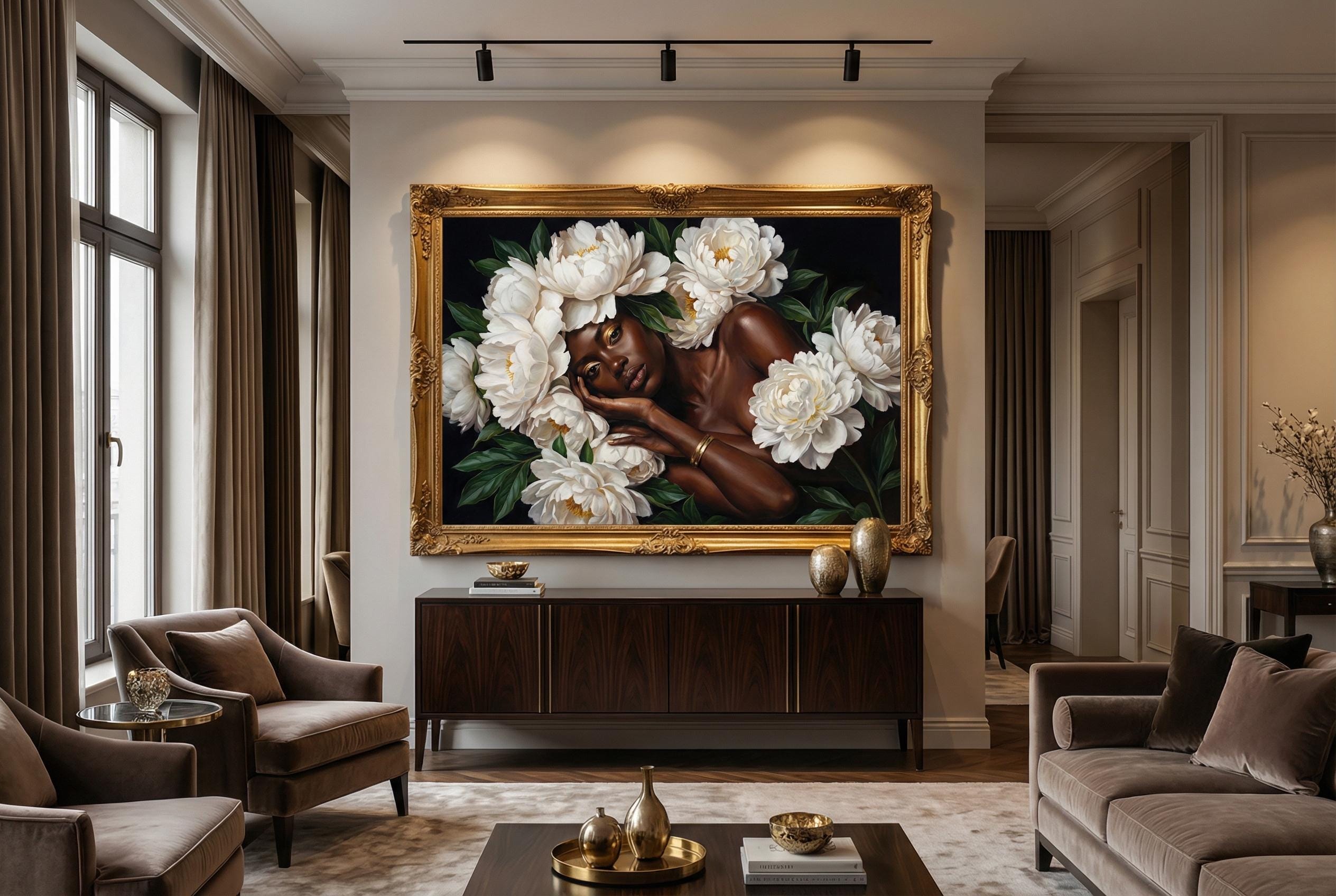 Art Print: Women and Flowers - Vibrant Home Wall Decor
