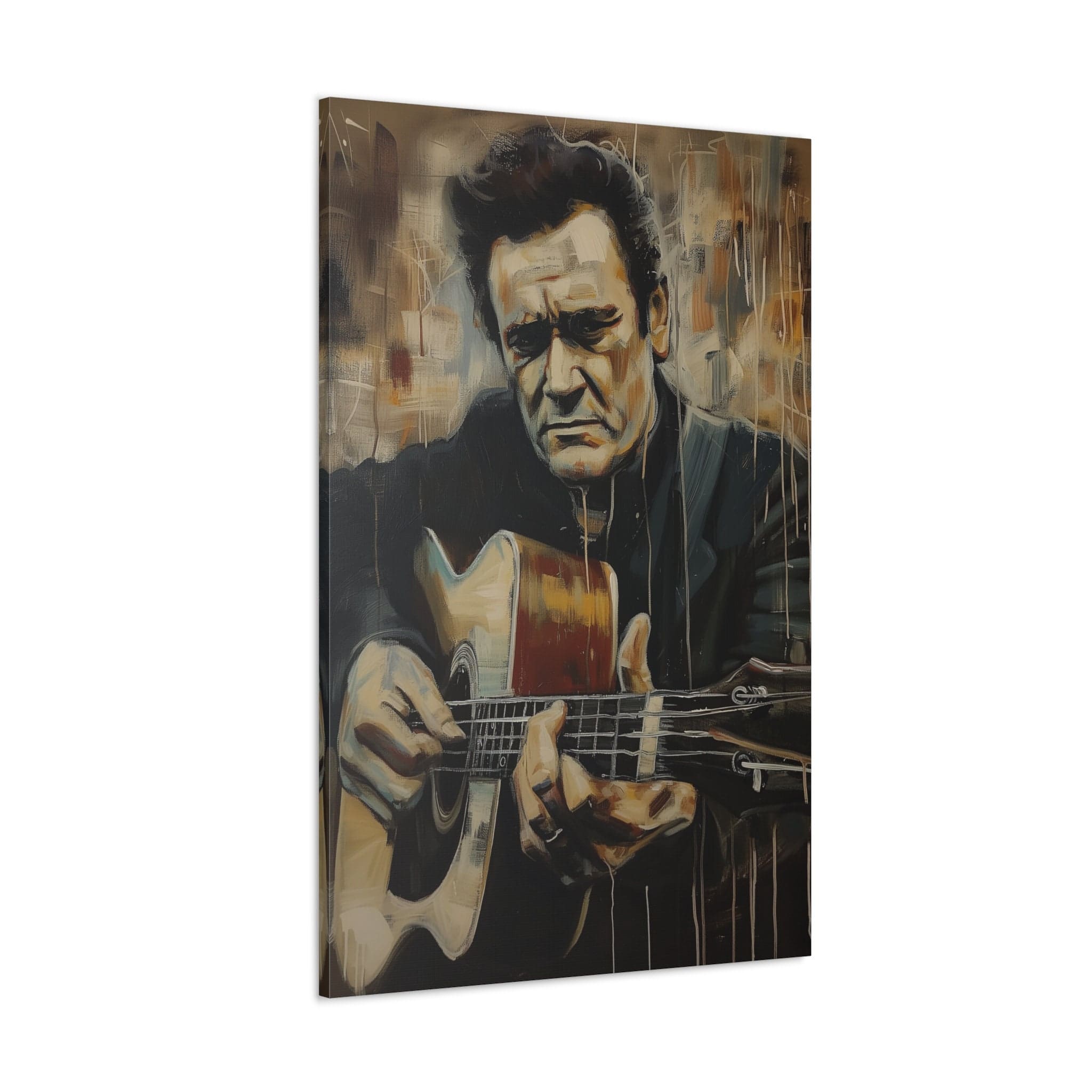 Johnny Cash Wall Art: Classic Country Star - Modern Farmhouse Canvas