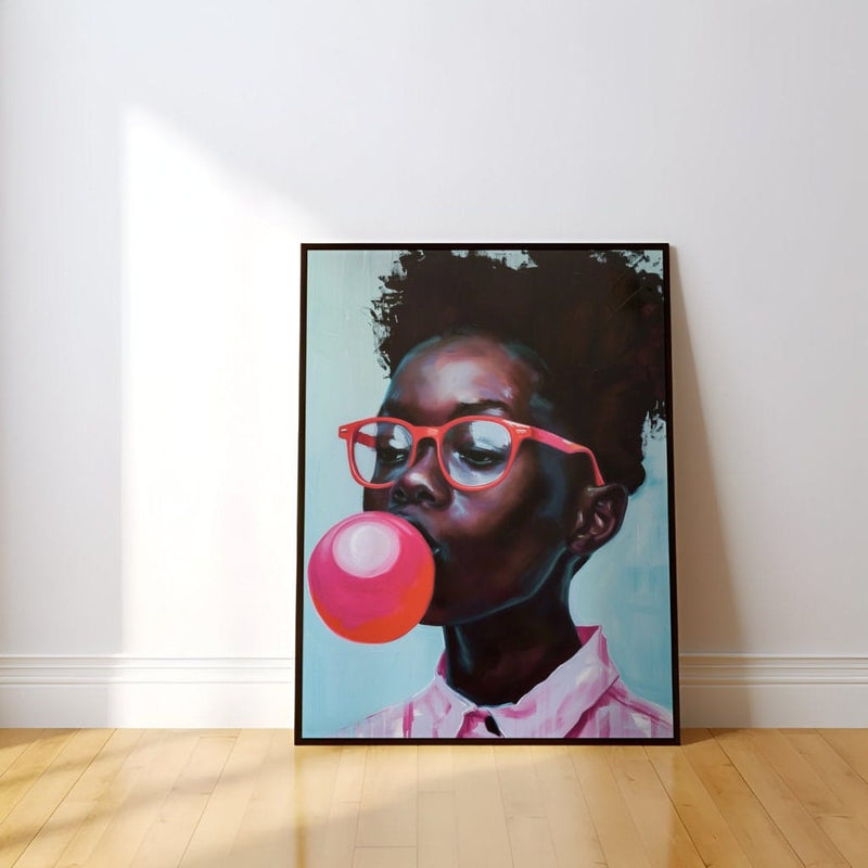 African American Portrait Art | Confident Gaze Artwork – Modern & Bold Identity Wall Decor