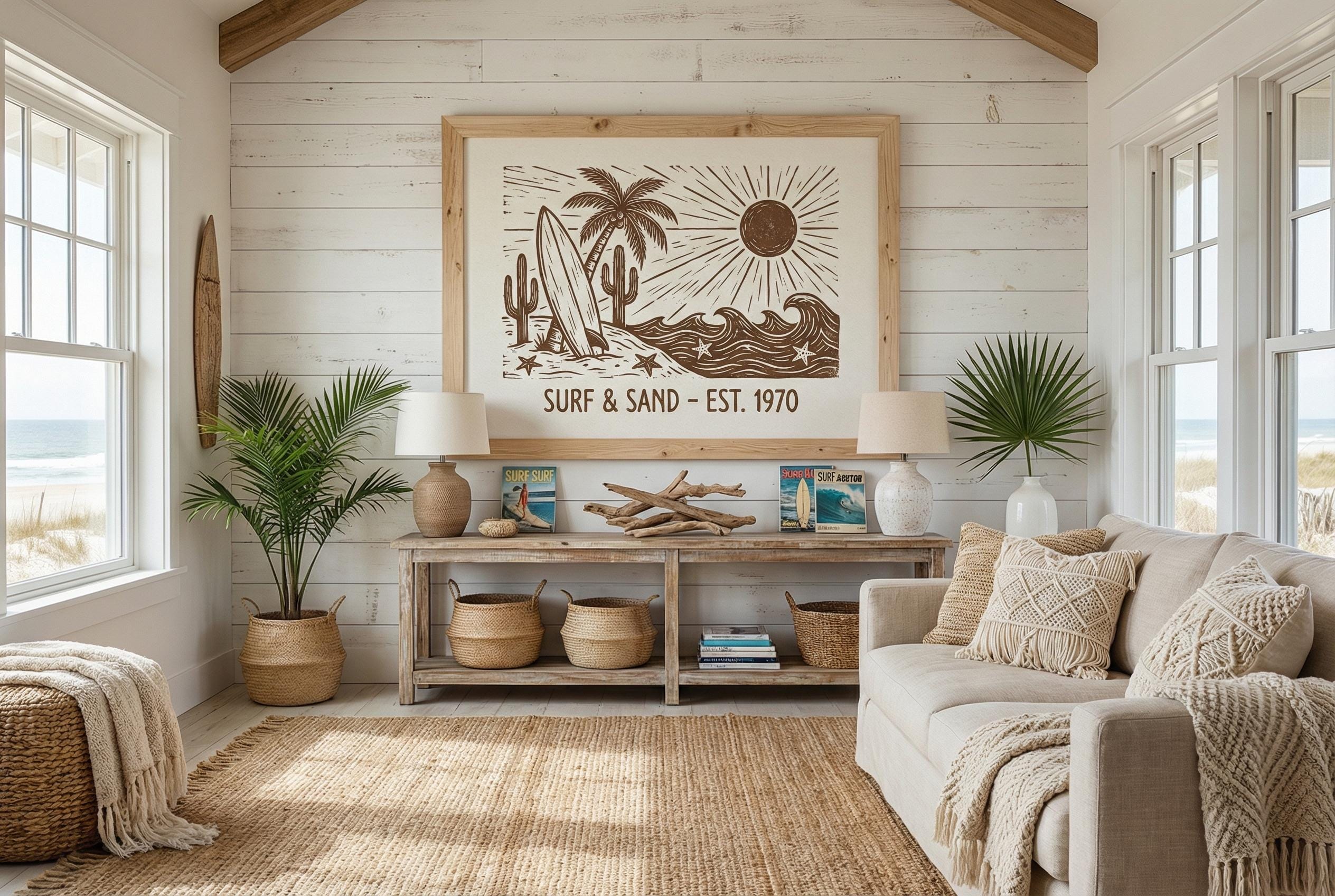 Beach Wall Art Print: Coastal Vibes (Matte, Canvas, or Framed)