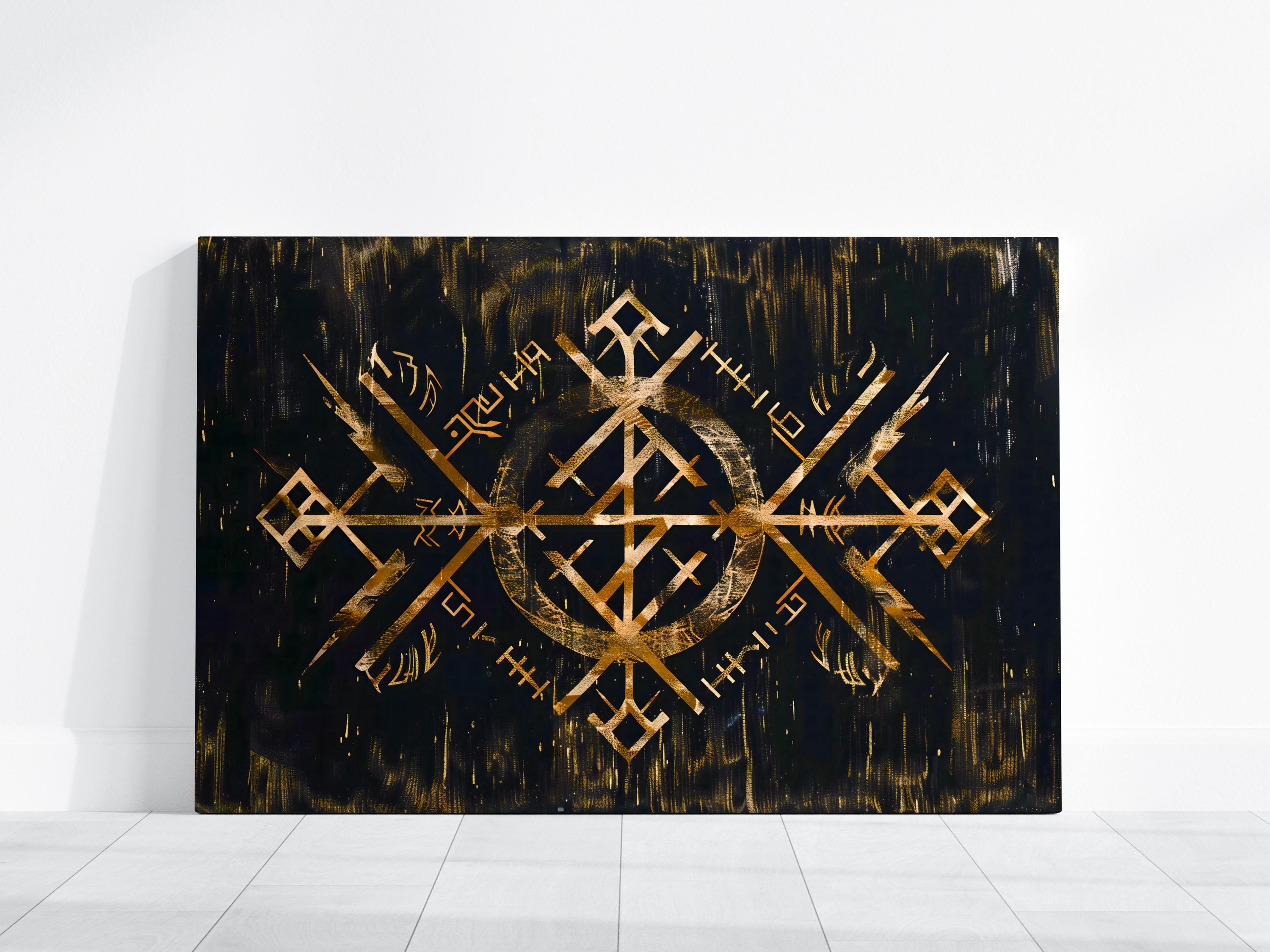 The Golden Sigil: Mystical Esoteric Symbol Art | Dark Academia & Occult Wall Decor
