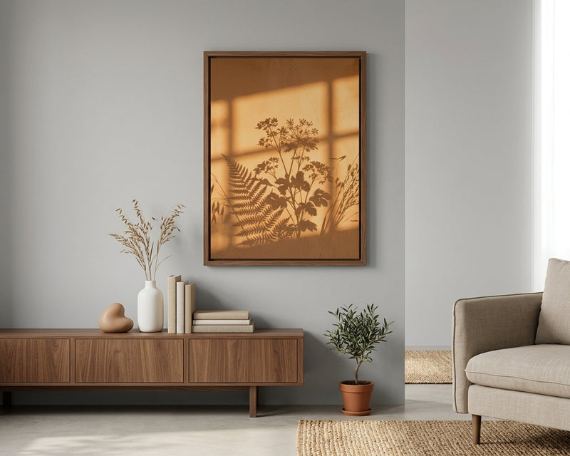 Golden Hour Botanical Shadow Print