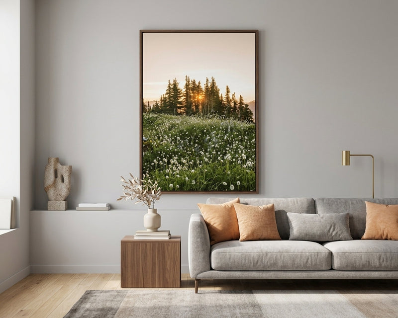 Golden Hour Mountain Landscape Print