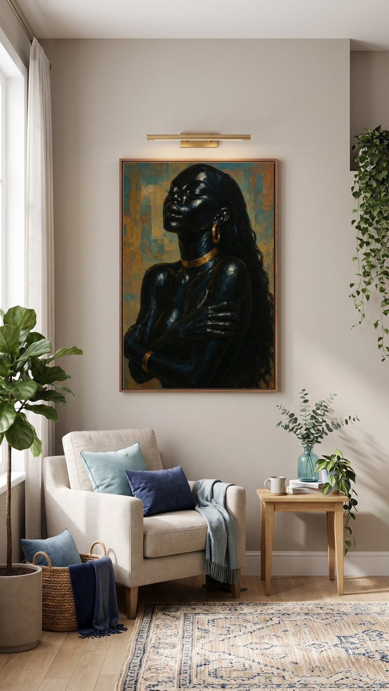 Golden Muse Portrait Art Print