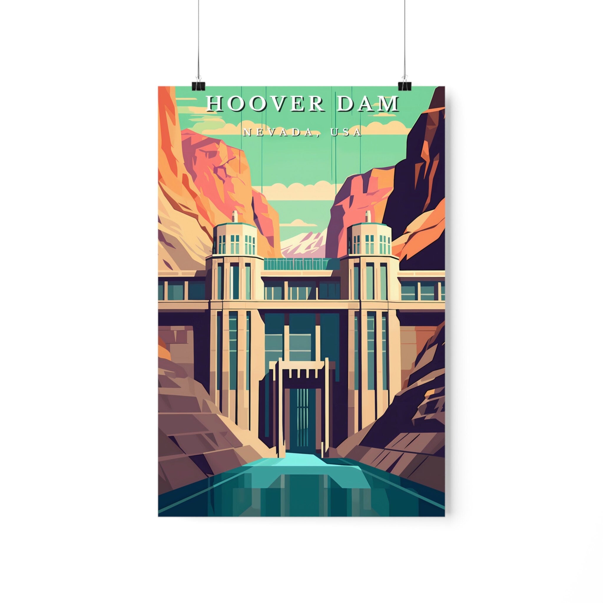 The Great Wall: Hoover Dam Engineering Art Print | American Landmark & Architectural Decor