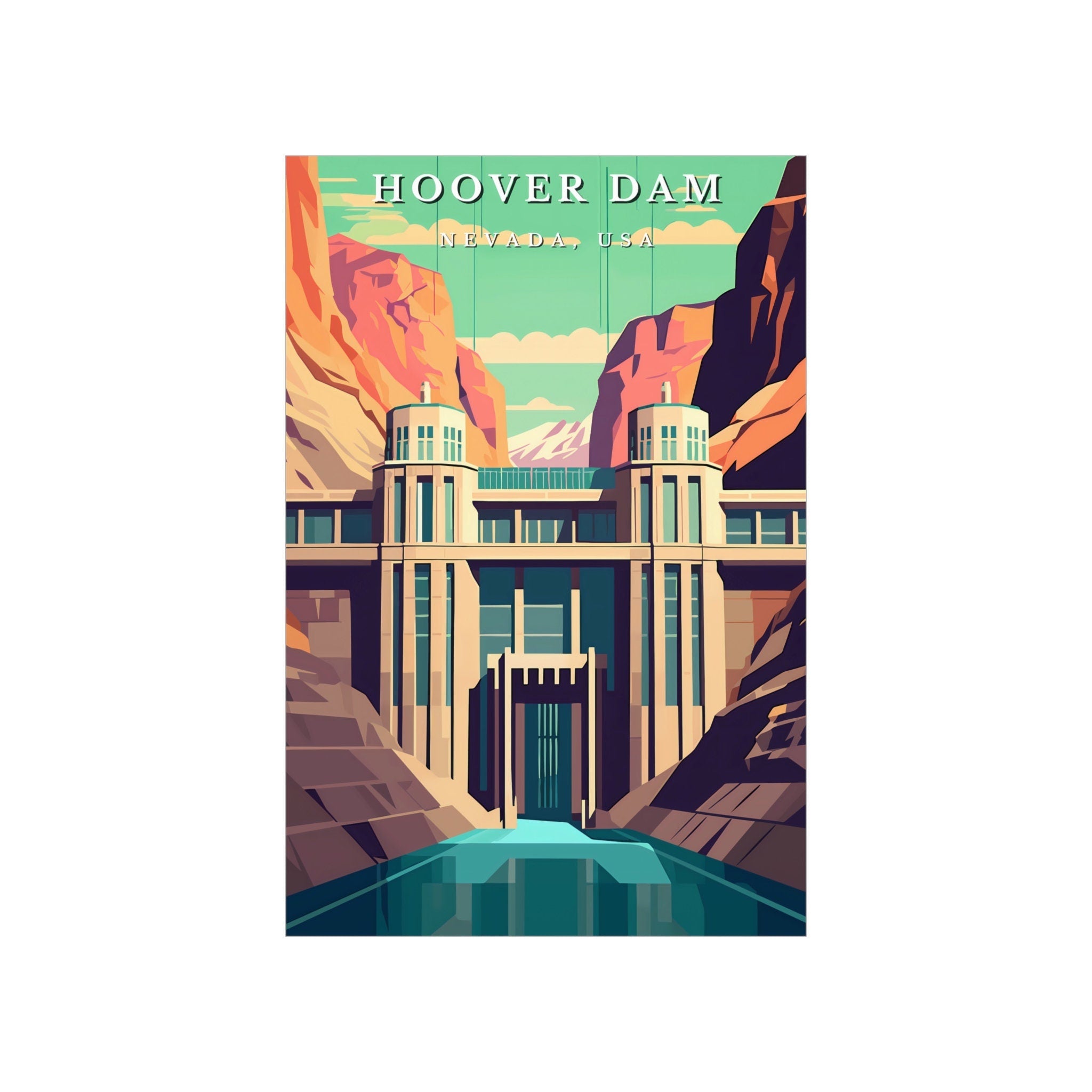 The Great Wall: Hoover Dam Engineering Art Print | American Landmark & Architectural Decor