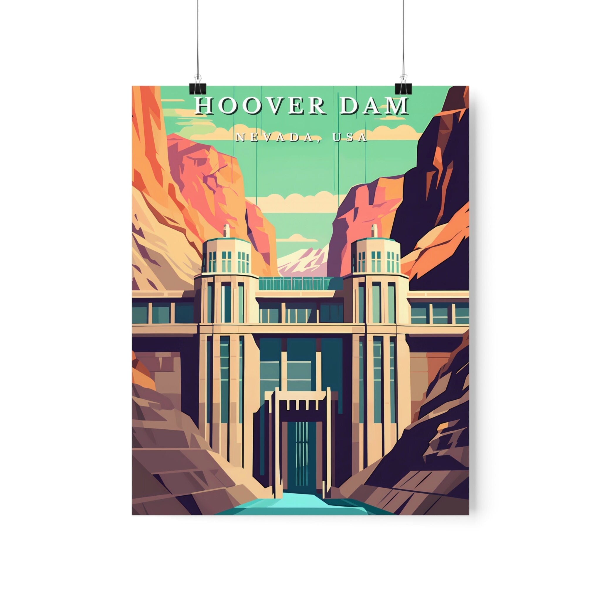 The Great Wall: Hoover Dam Engineering Art Print | American Landmark & Architectural Decor