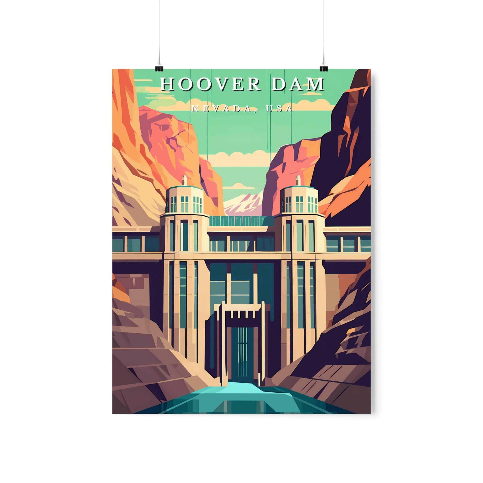 The Great Wall: Hoover Dam Engineering Art Print | American Landmark & Architectural Decor